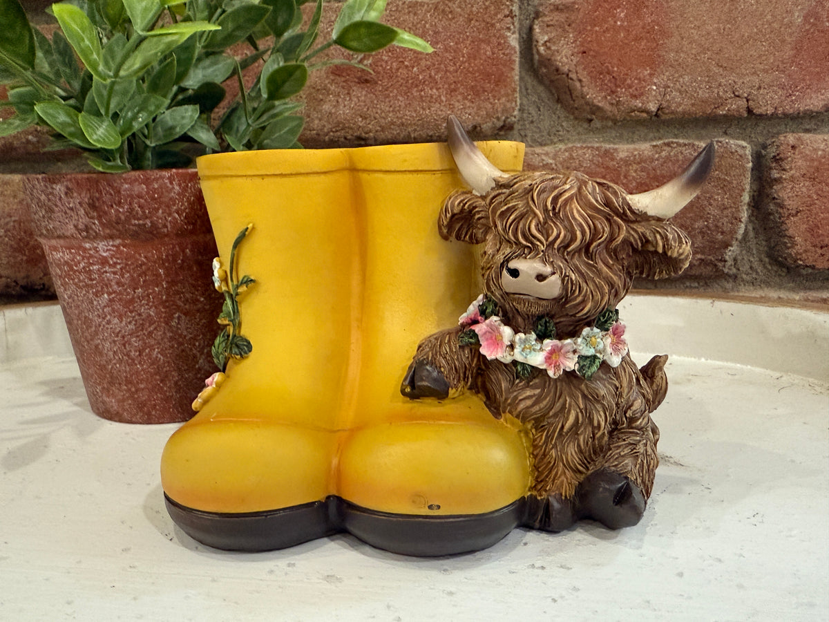 Highland Cow Planter - 2 Styles