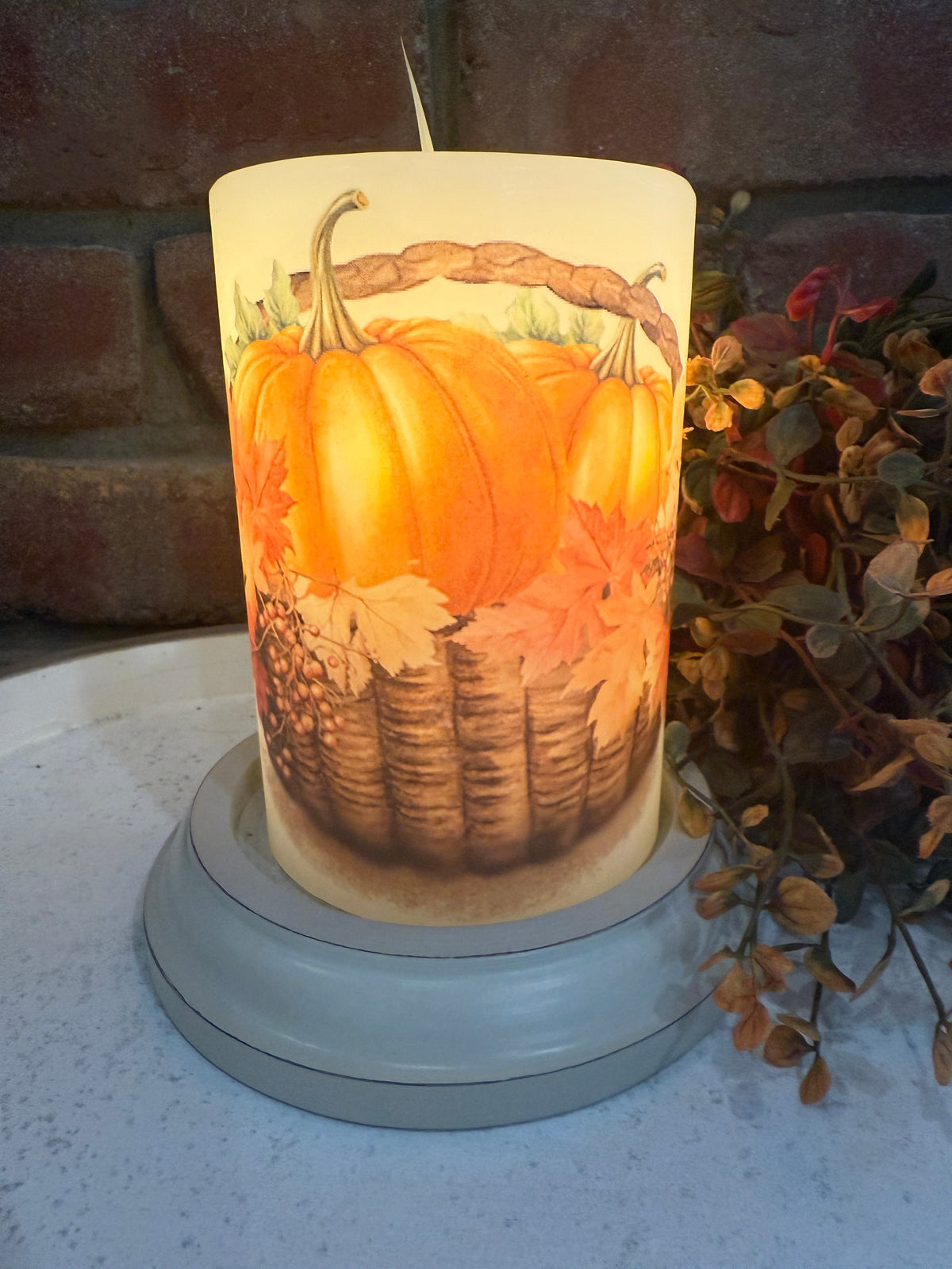 Autumn Basket Candle Sleeve