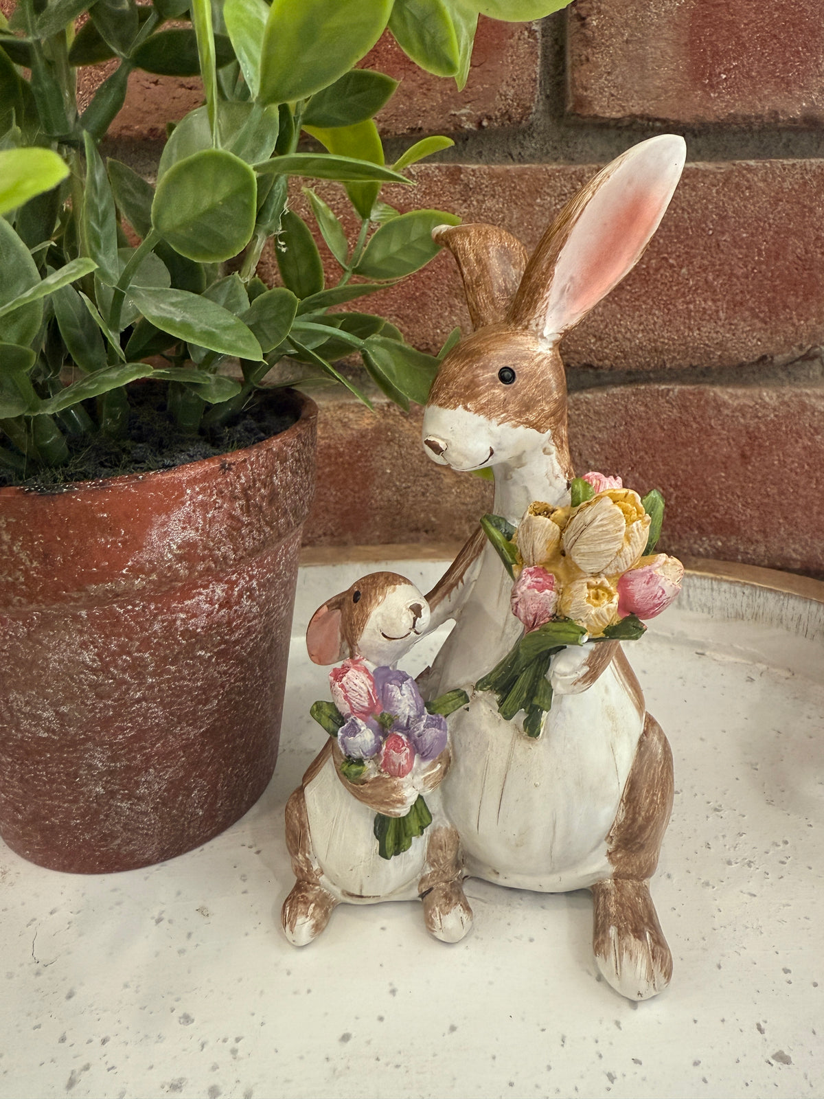 Spring Bunnies with Flowers - 2 Styles
