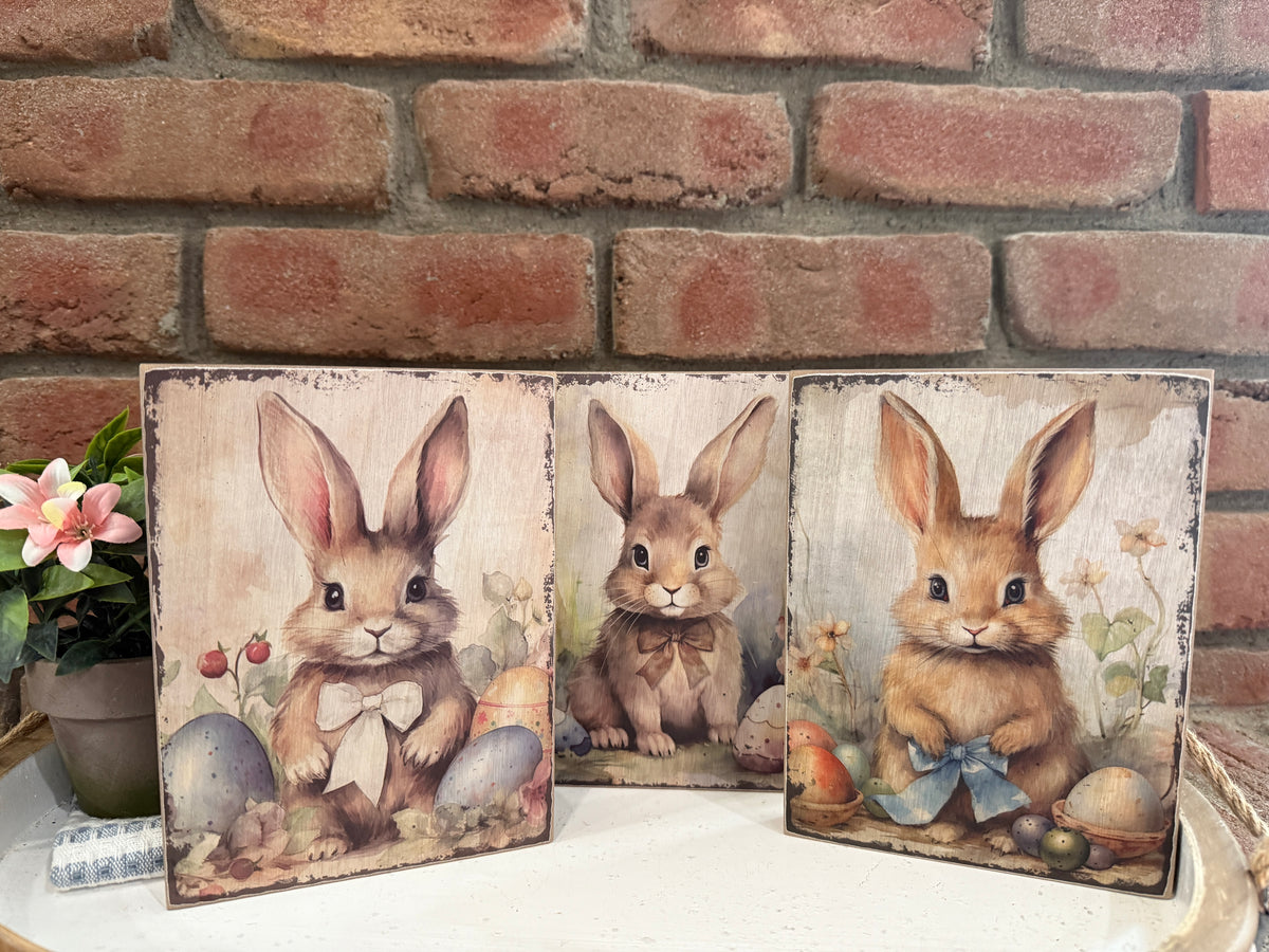 Bunny Wood Blocks - 3 Styles