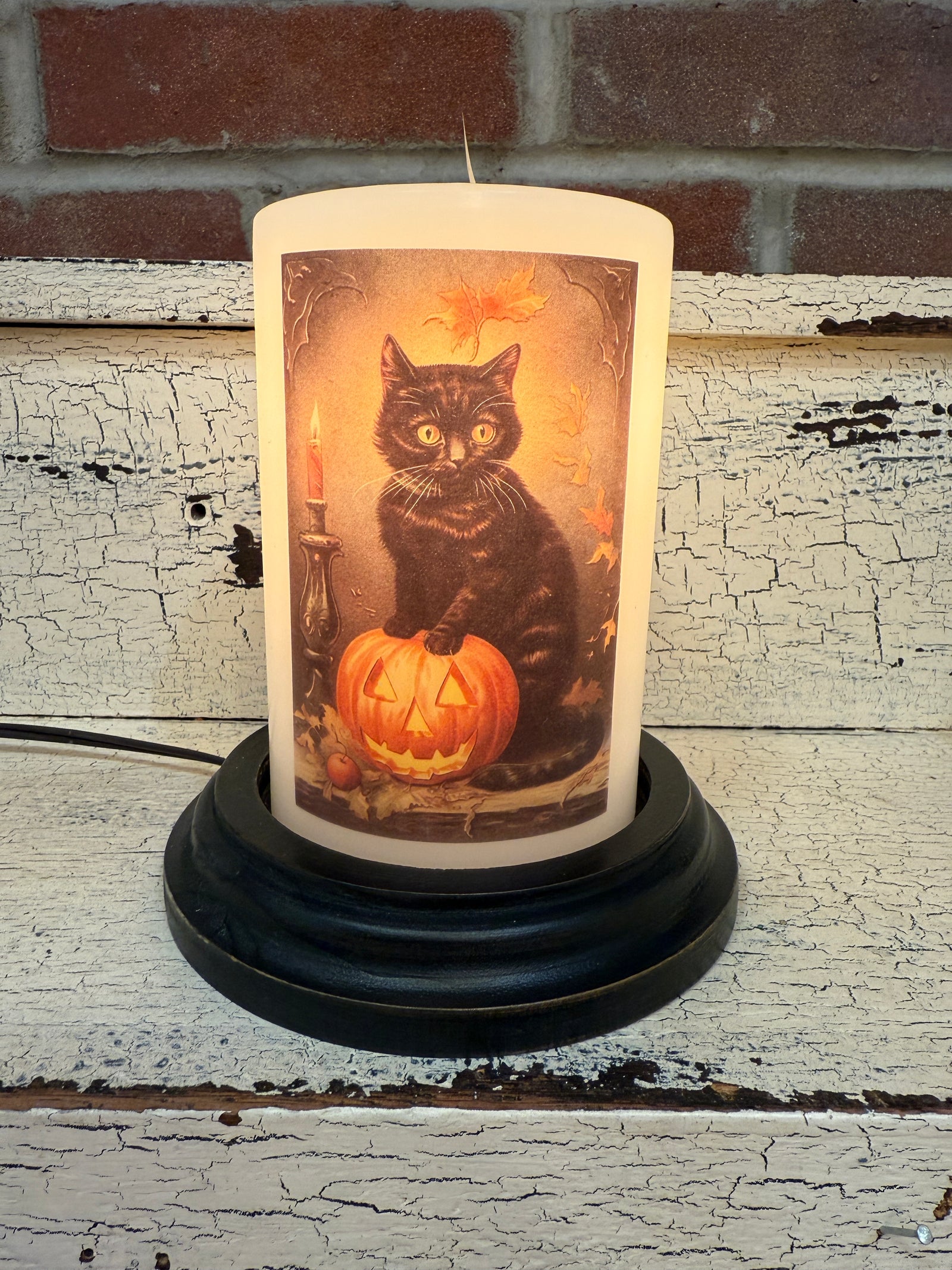 Halloween Black Cat Candle Sleeve