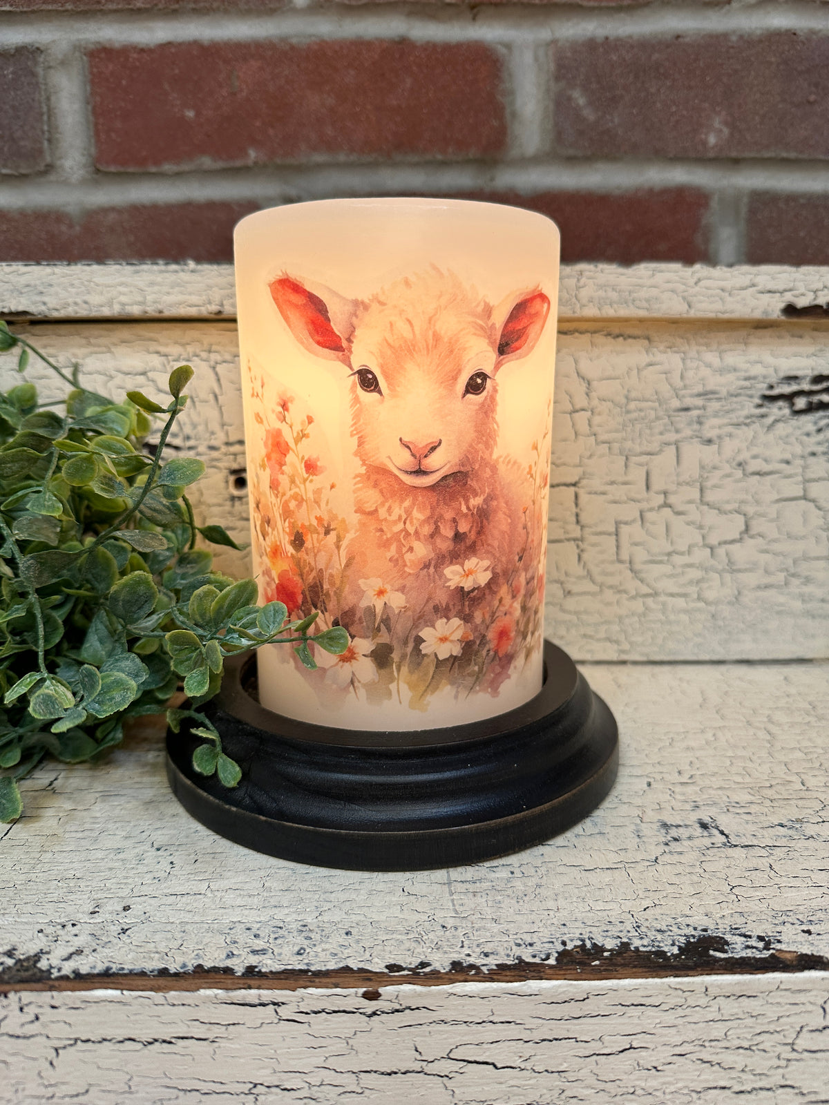 Meadow Flower Lamb Candle Sleeve