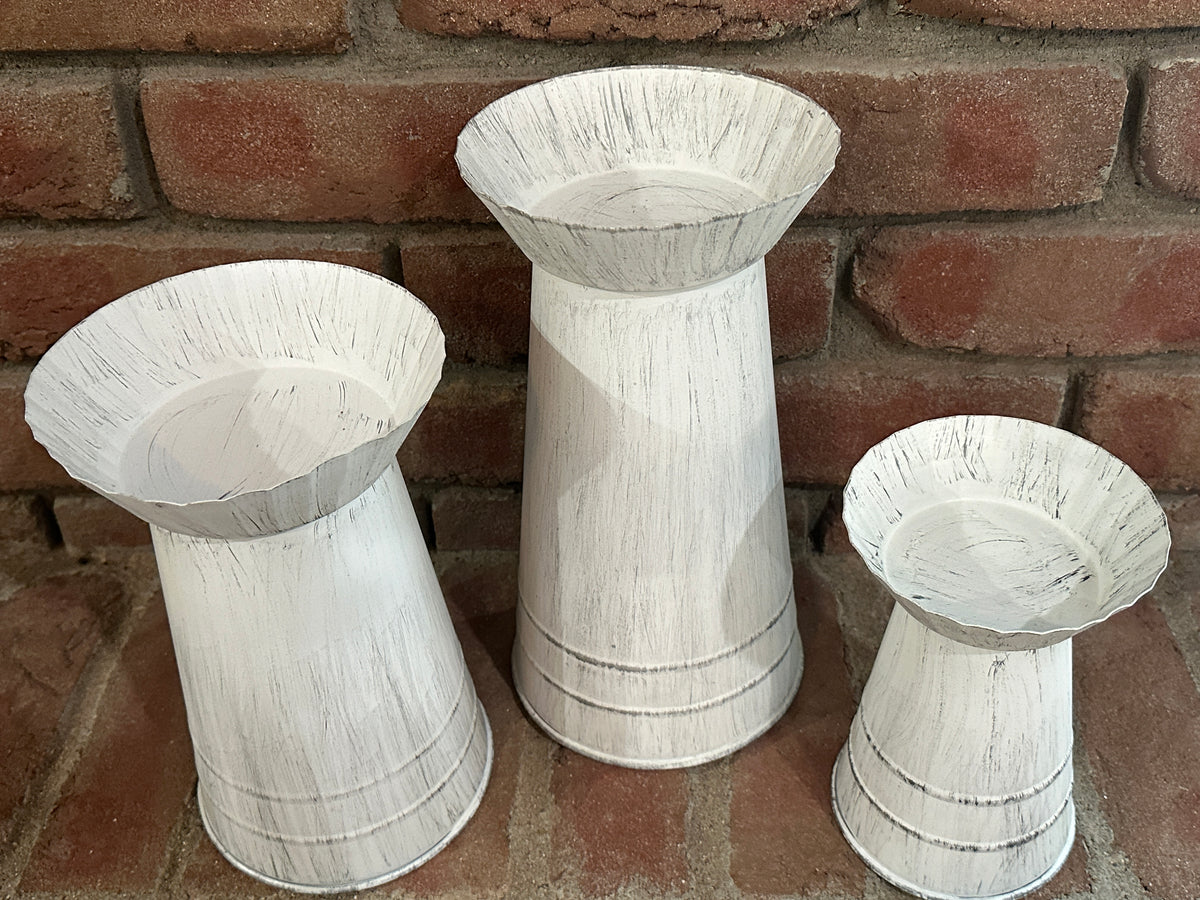 Candle Pillar Holders - Set of Three
