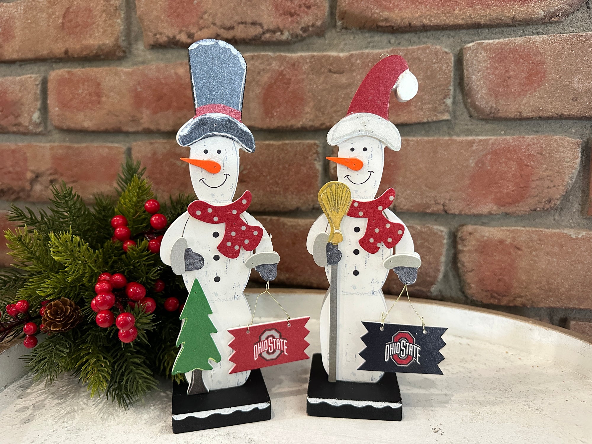 Ohio State Snowman Ornament - 2 Styles