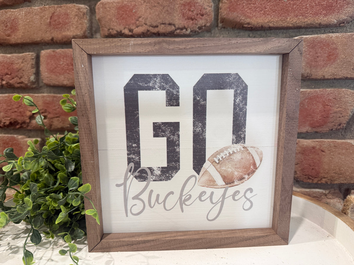 Go Buckeyes Framed Sign - Two Sizes