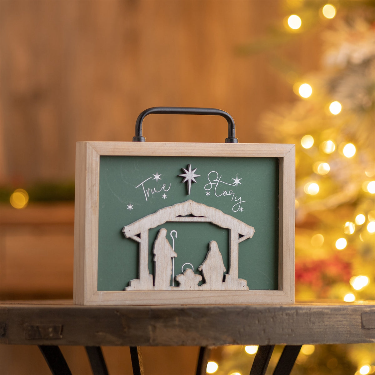 True Story Nativity Plaque