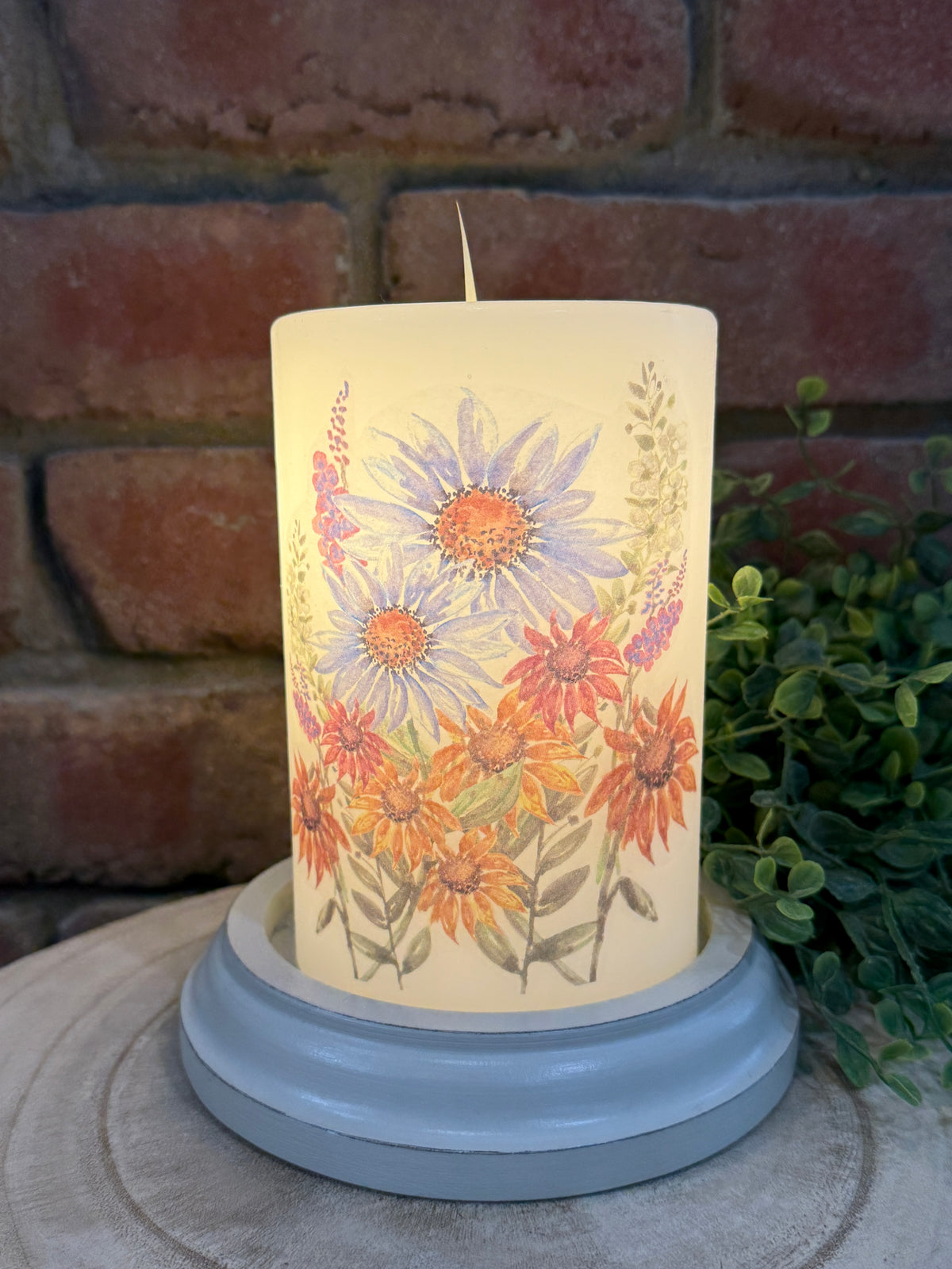 Farmers Market Flowers Candle Sleeve