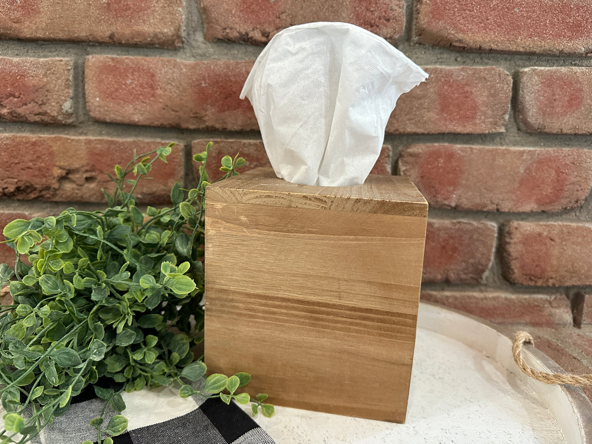 Wood Tissue Holder