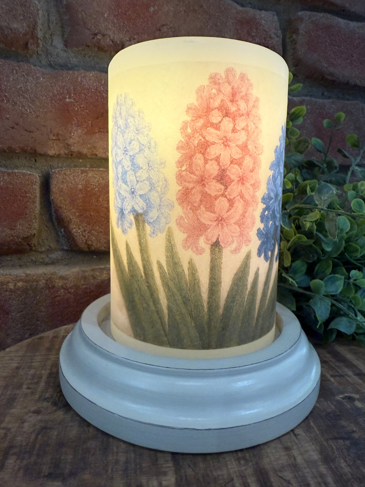 Still Life Hyacinth Bouquet Candle Sleeve