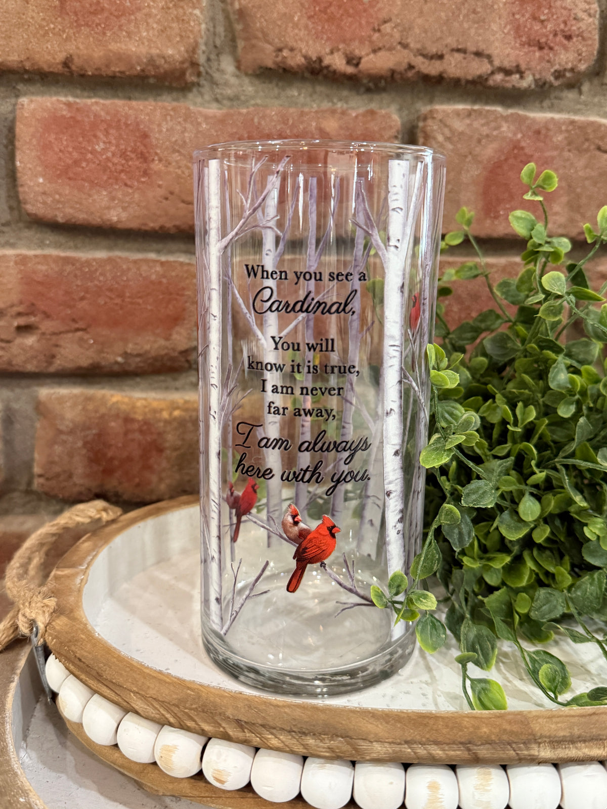 Cardinal Hurricane Candle