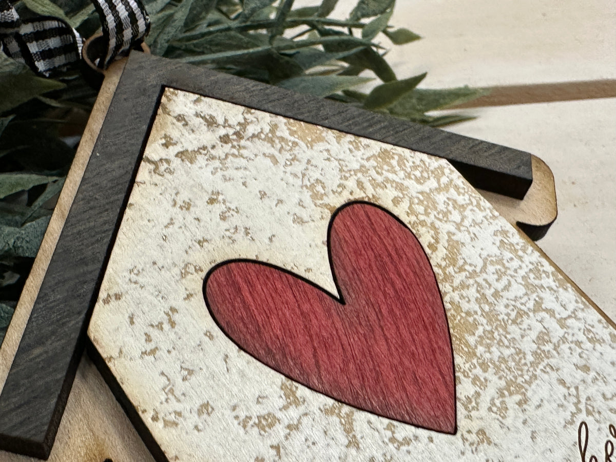 Handmade Love Lives Here Ornament