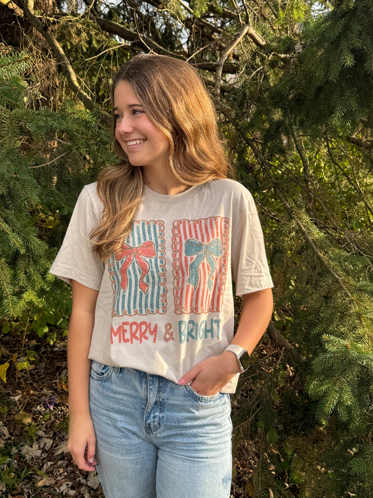 Merry and Bright Stamps Graphic Tee