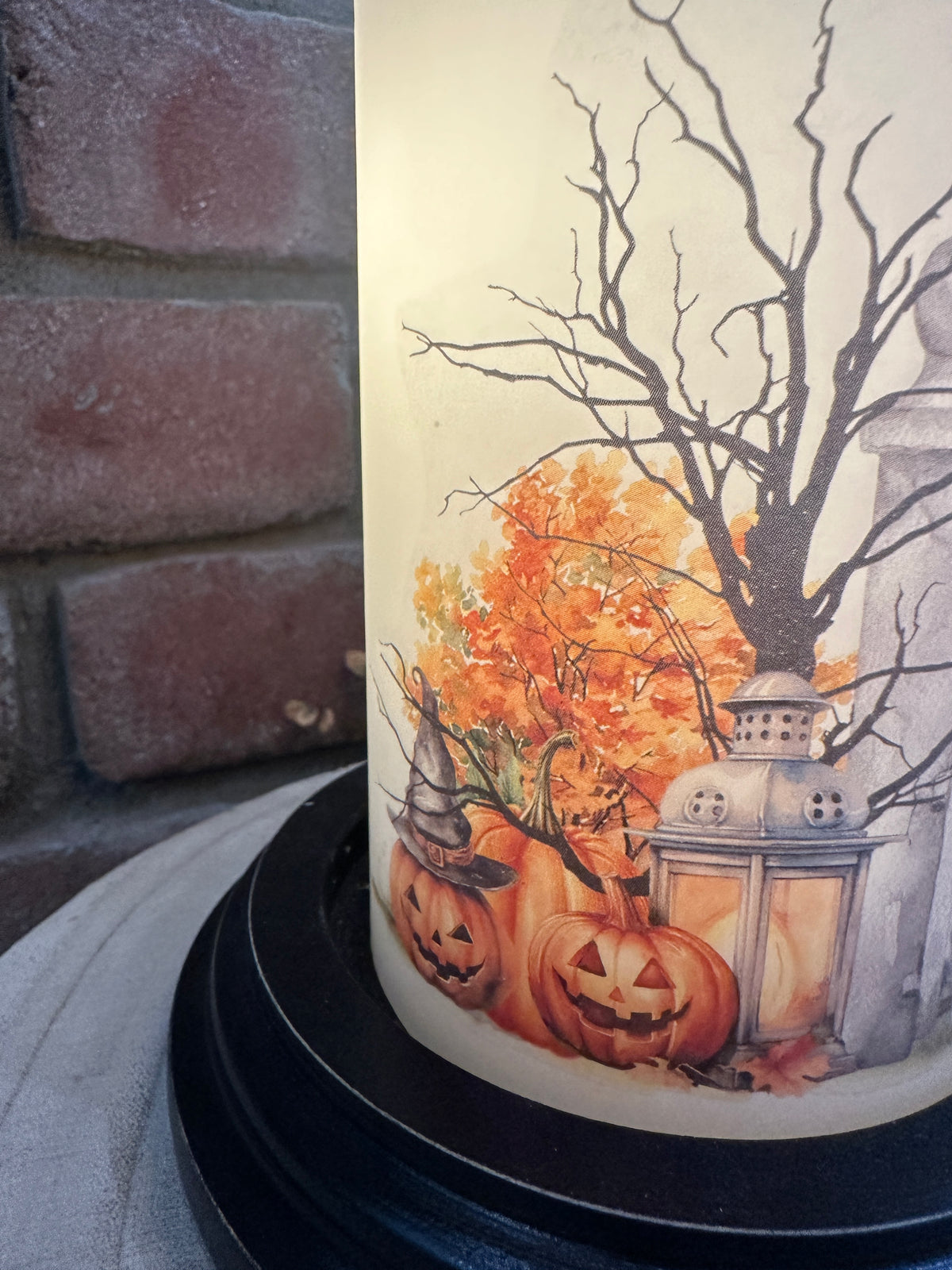 Halloween Garden Gate Candle Sleeve