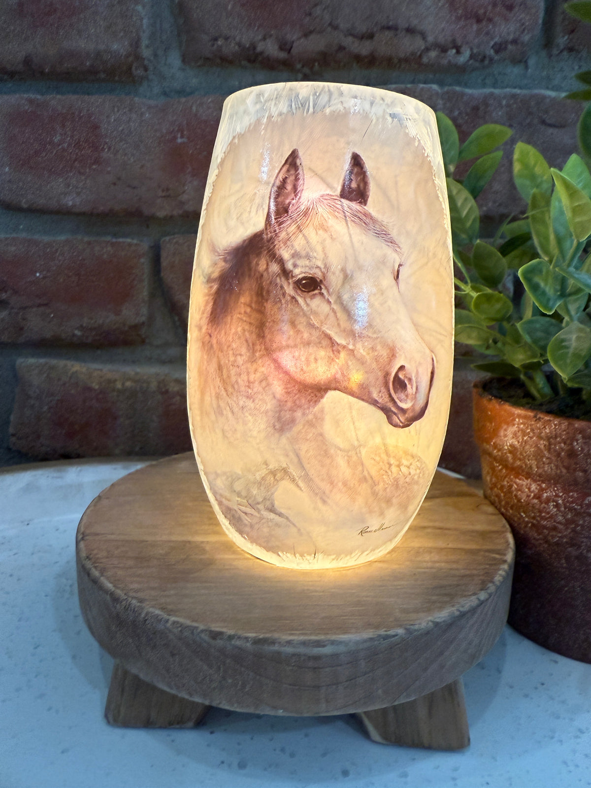 Horses Lighted Vase - Two Styles