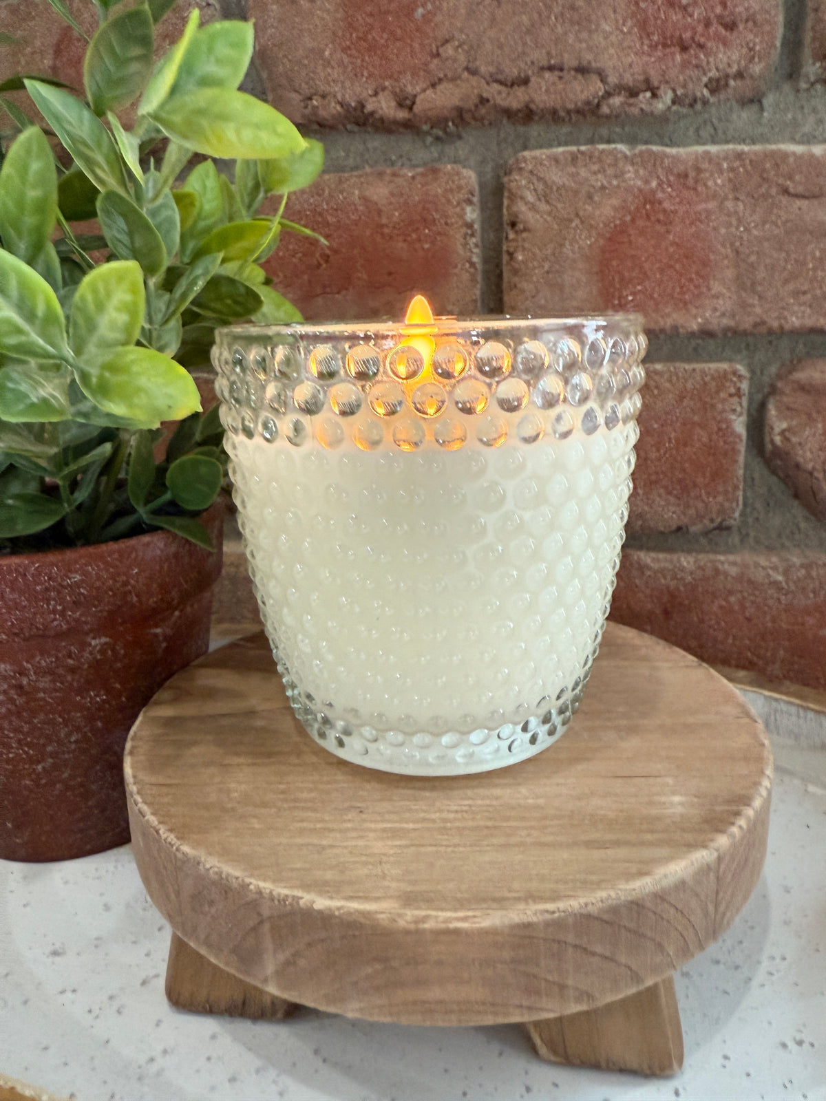 Dotty Glass 3D Flame Candle