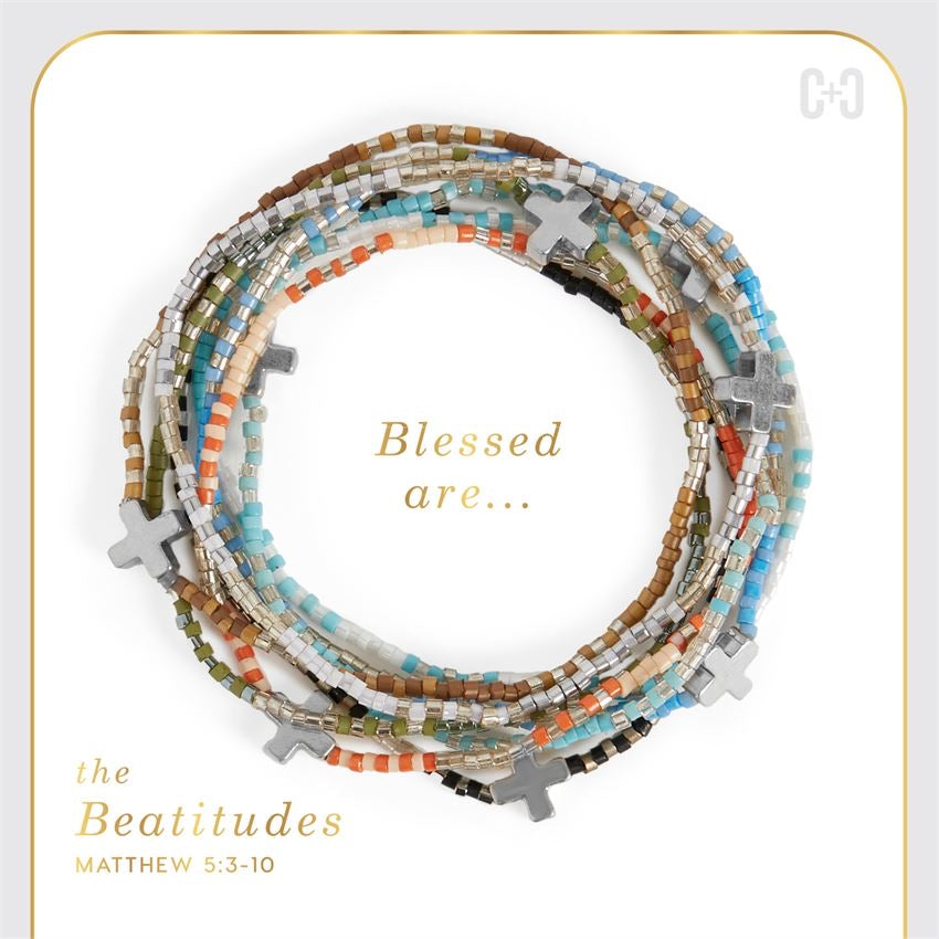 Beatitudes Cross Charm Bracelet - 2 Styles