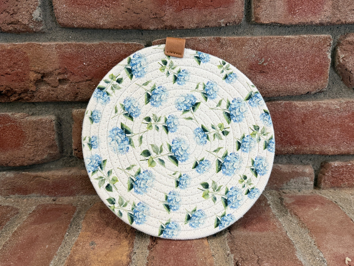 Hydrangea Round Hot Pad