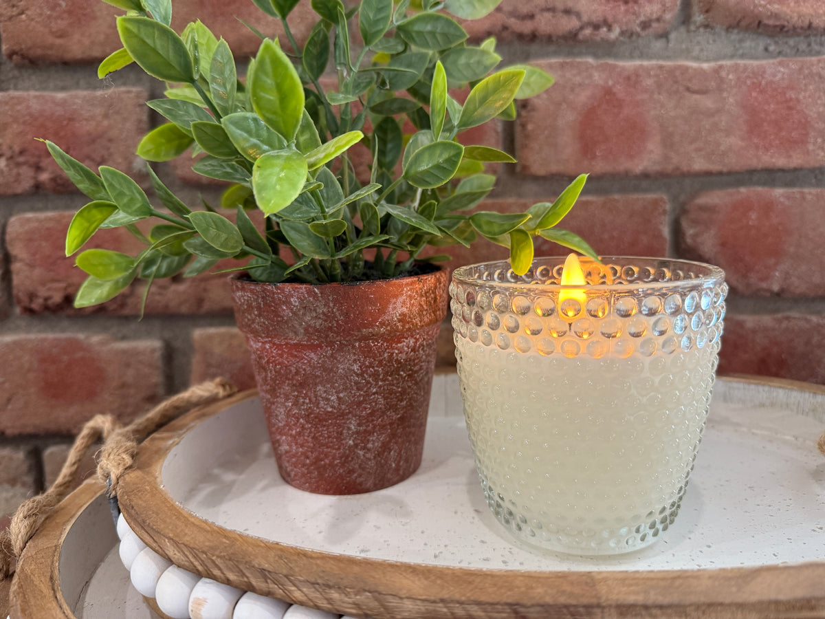 Dotty Glass 3D Flame Candle