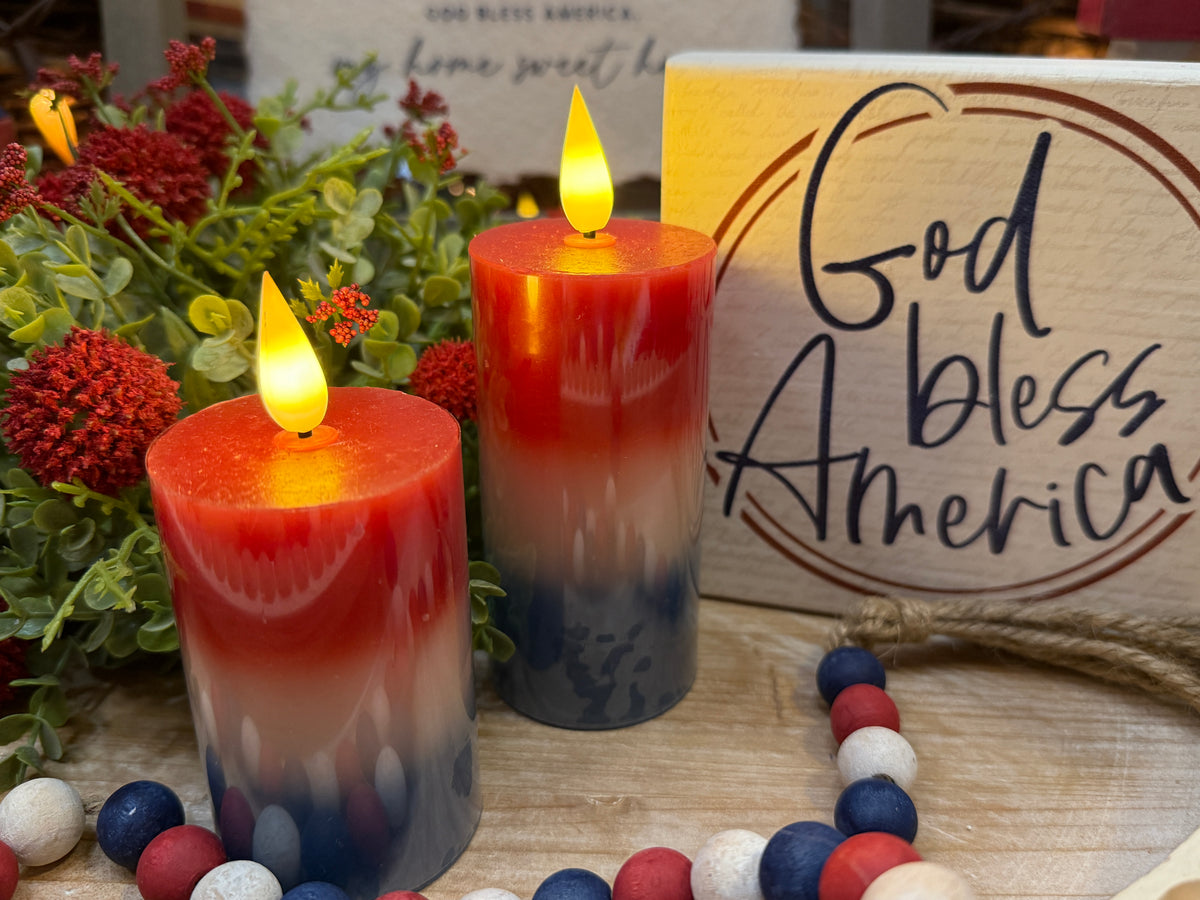 Americana Pillar Candle - Two Sizes