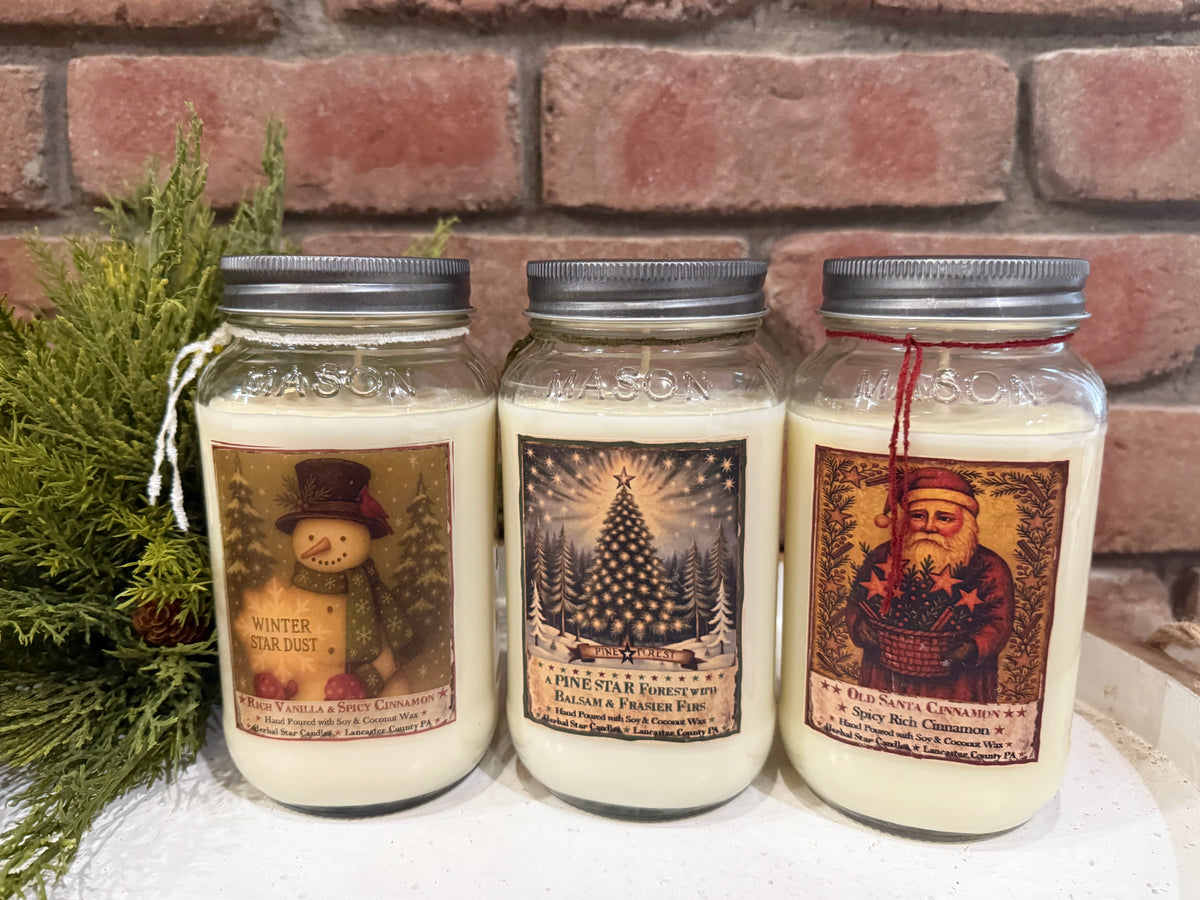 Holiday Soy Candles - 3 Styles