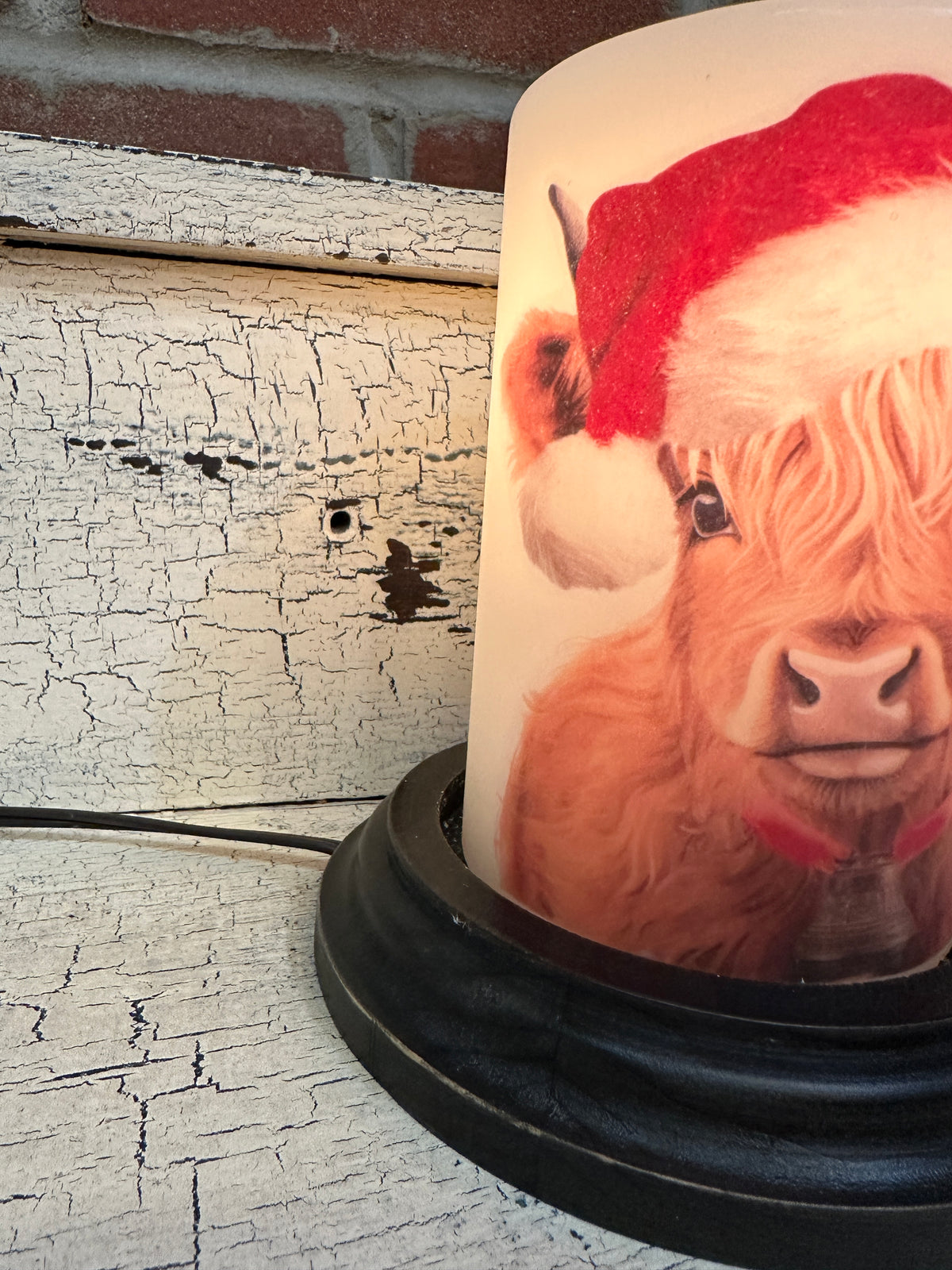 Beau Highland Cow Holiday Candle Sleeve