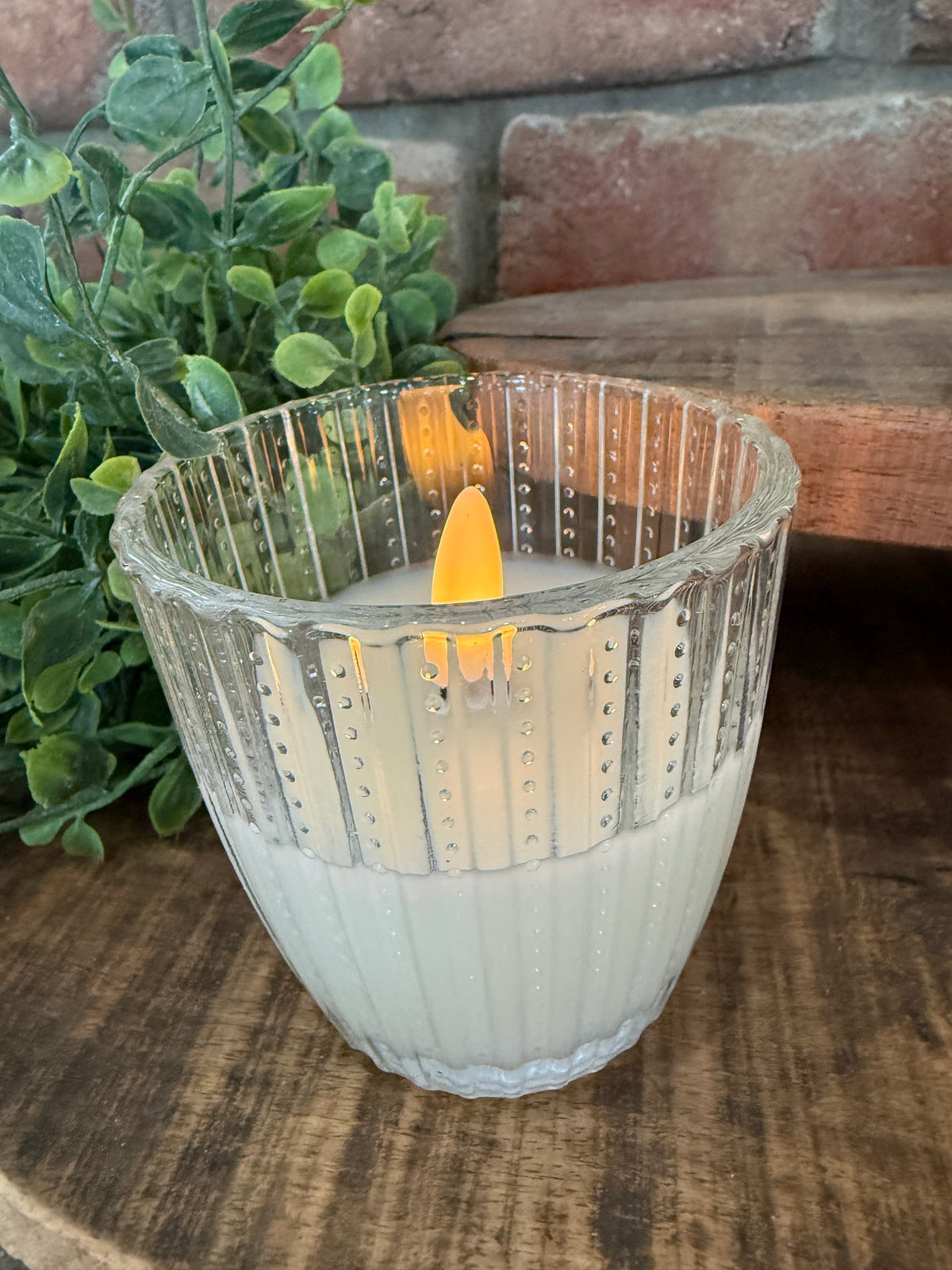 Beaded Glass 3D Flame Candle
