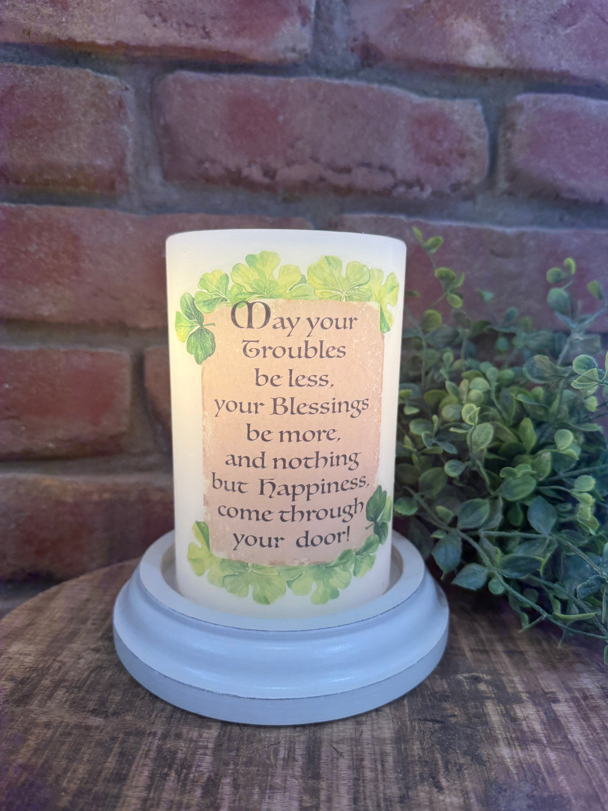 Irish Blessings Quote Candle Sleeve