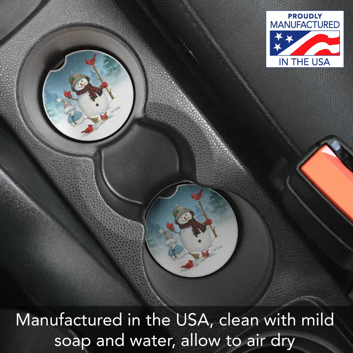 Snowman Family Car Coaster