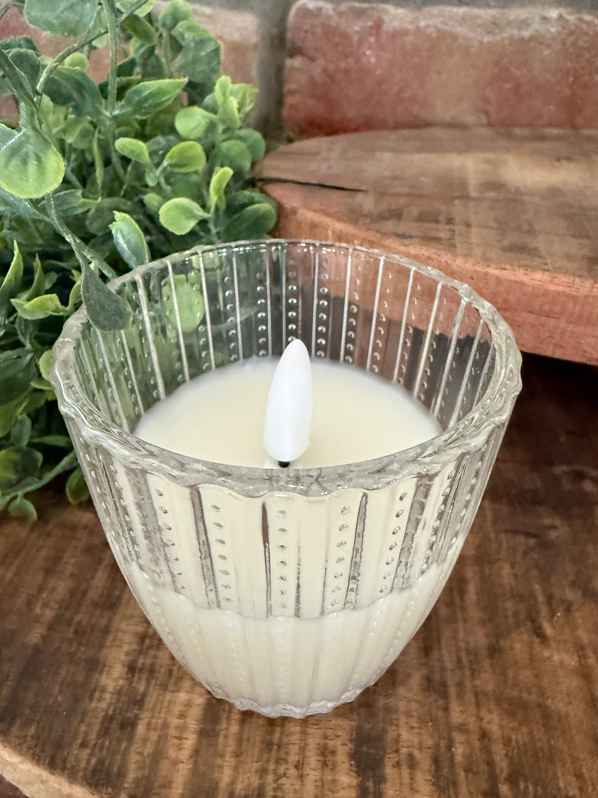 Beaded Glass 3D Flame Candle
