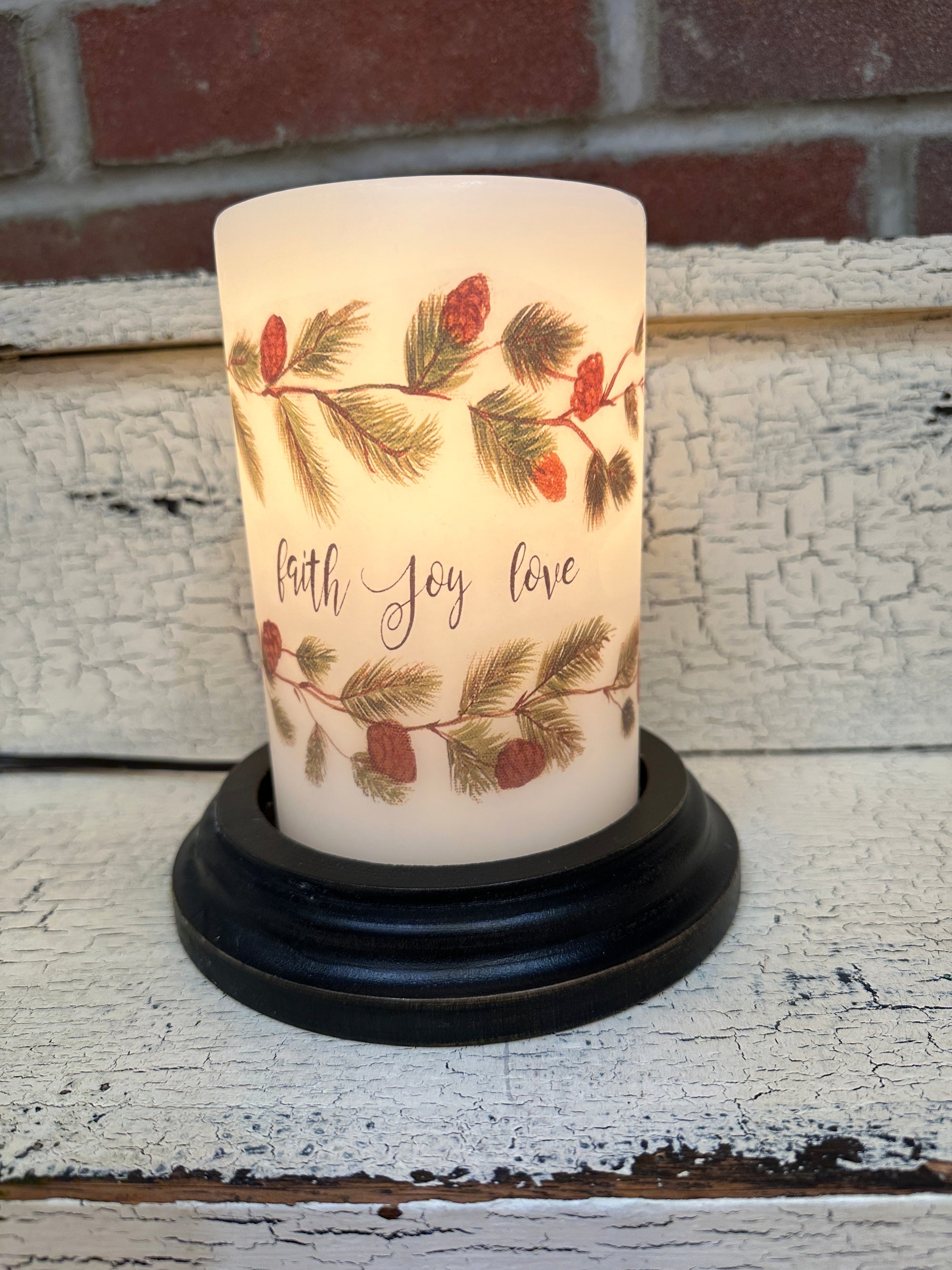 Joy Garland Candle Sleeve