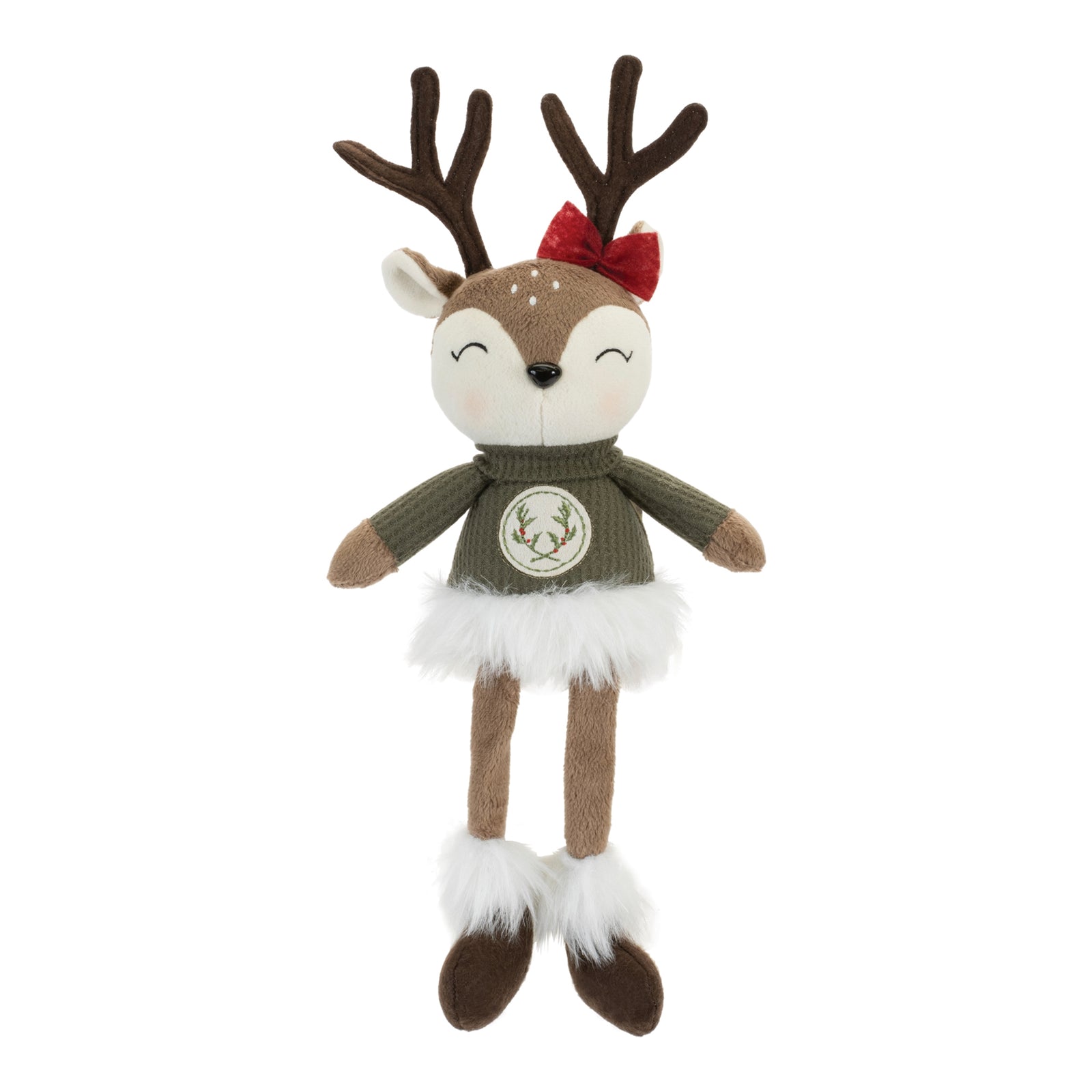 Holly Deer with Sweater Shelf Sitter