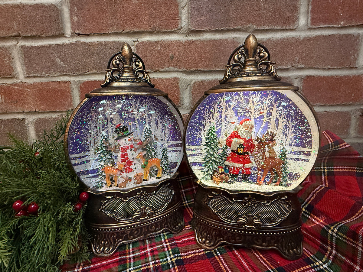 Holiday Lighted Water Globe Lantern - 2 Styles