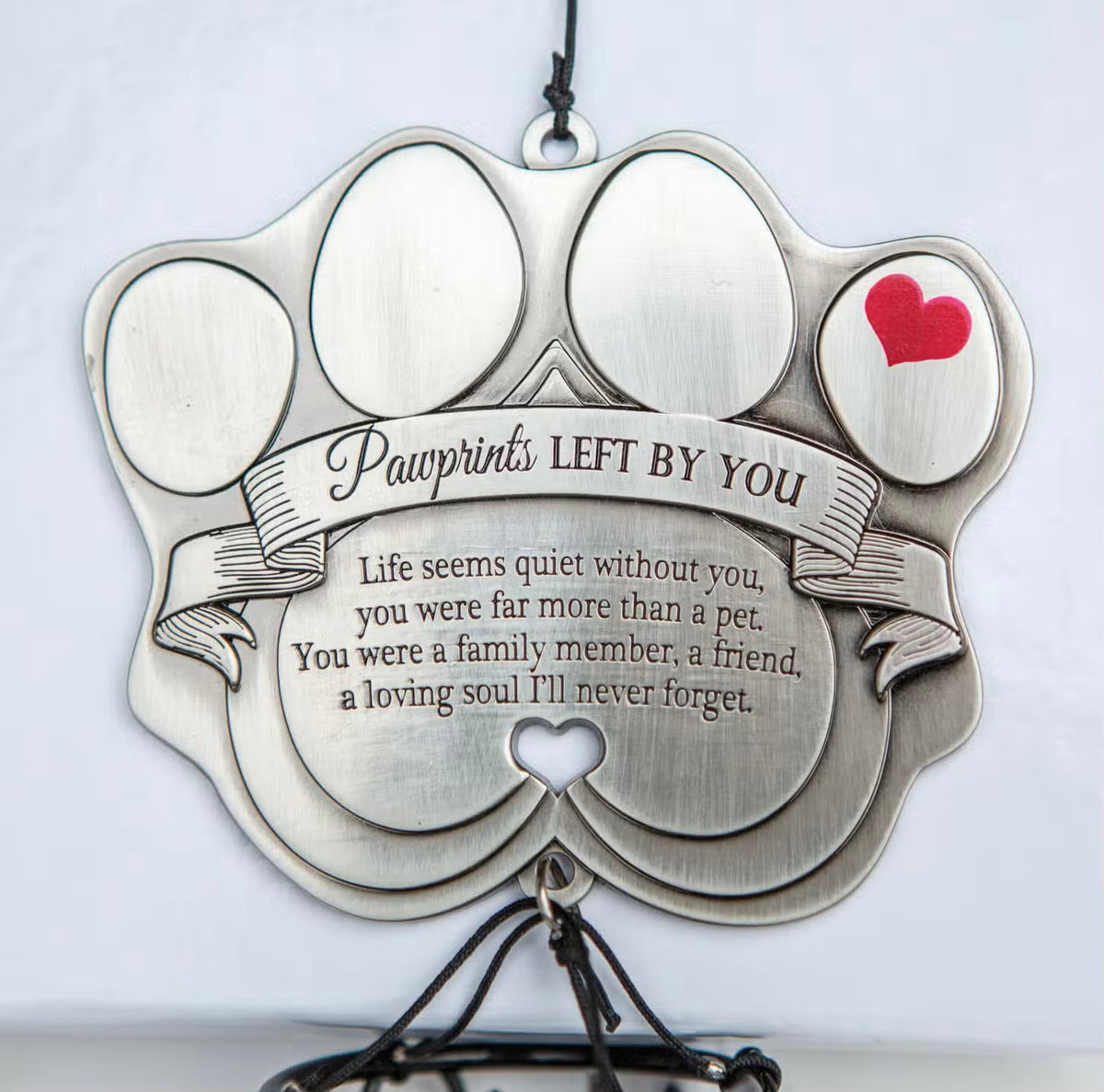 Pawprints Left by You Memorial Windchime