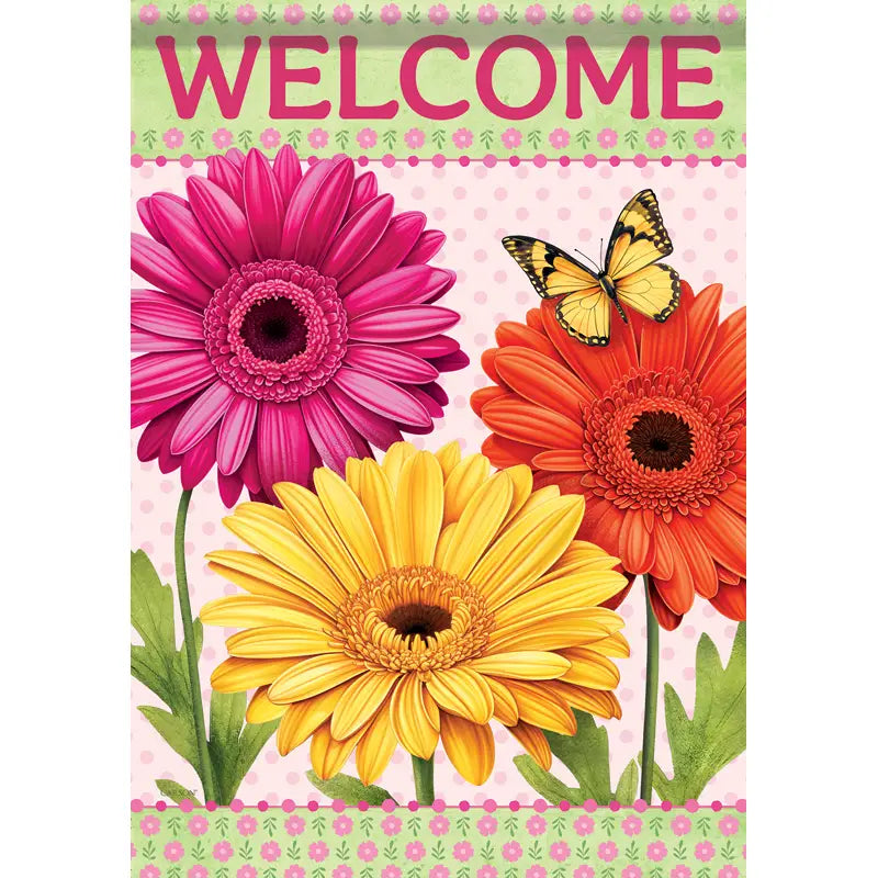 Bright Gerberas Garden Flag