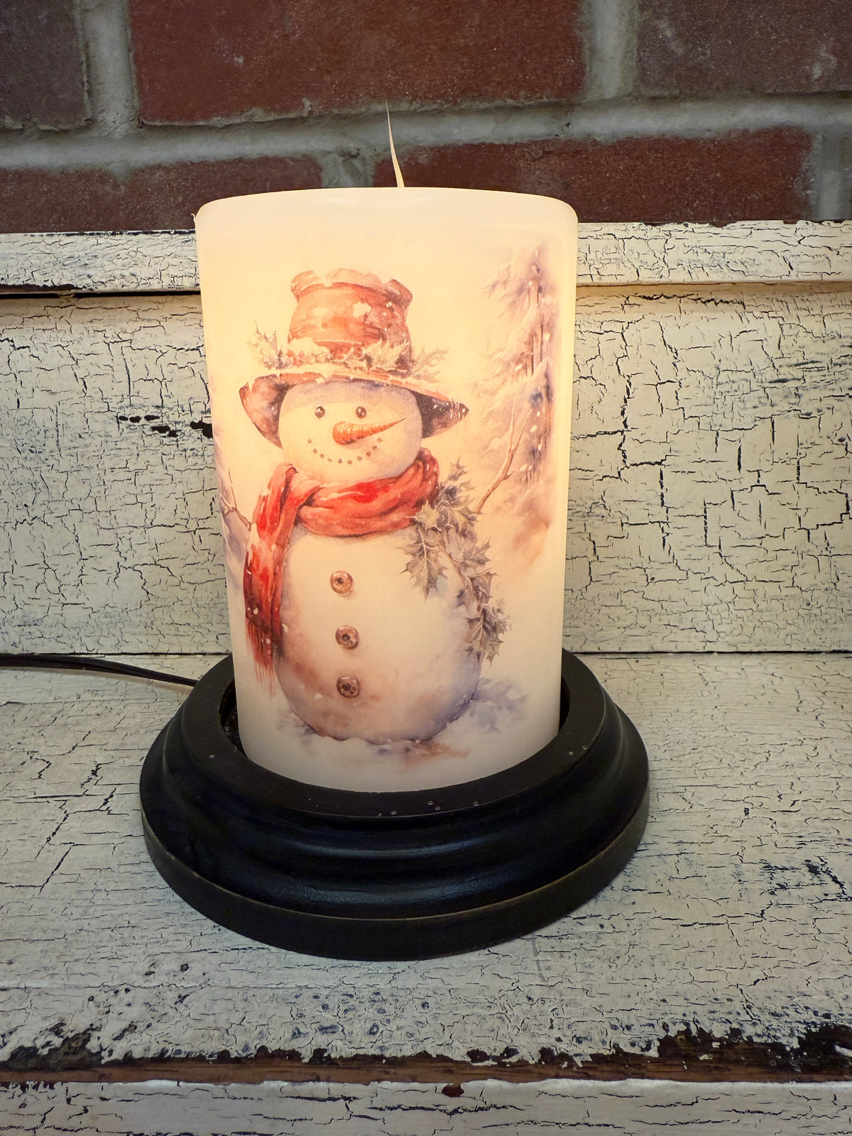 Mr Mistletoe Snowman Candle Sleeve