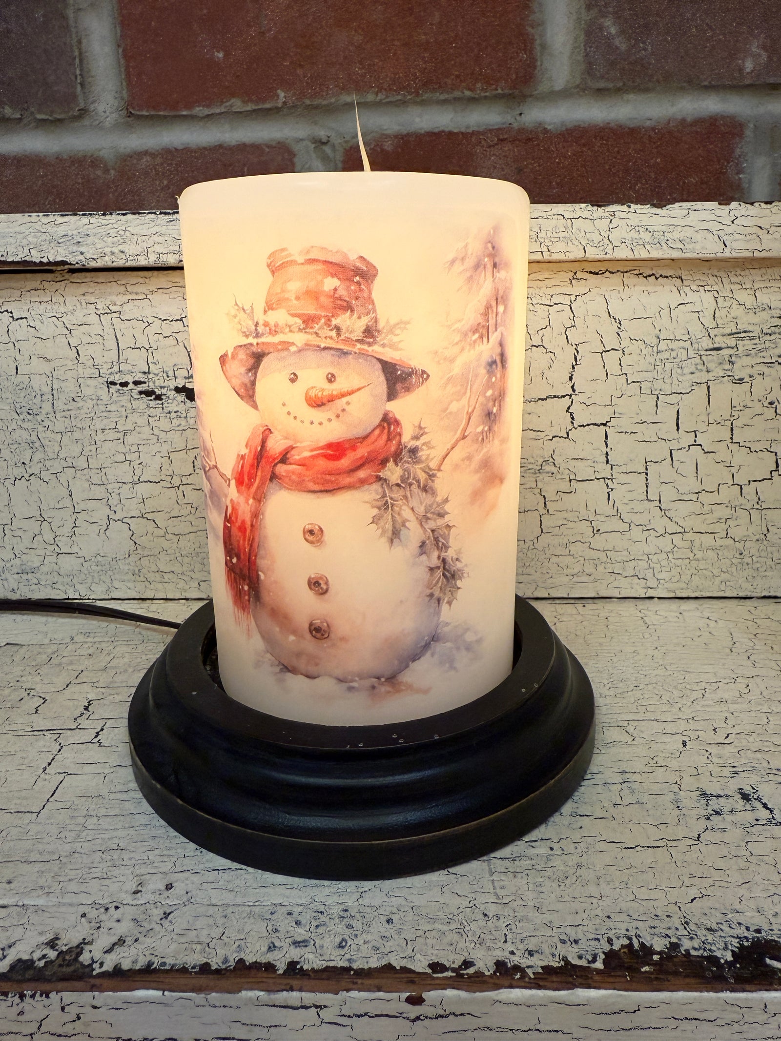 Mr Mistletoe Snowman Candle Sleeve