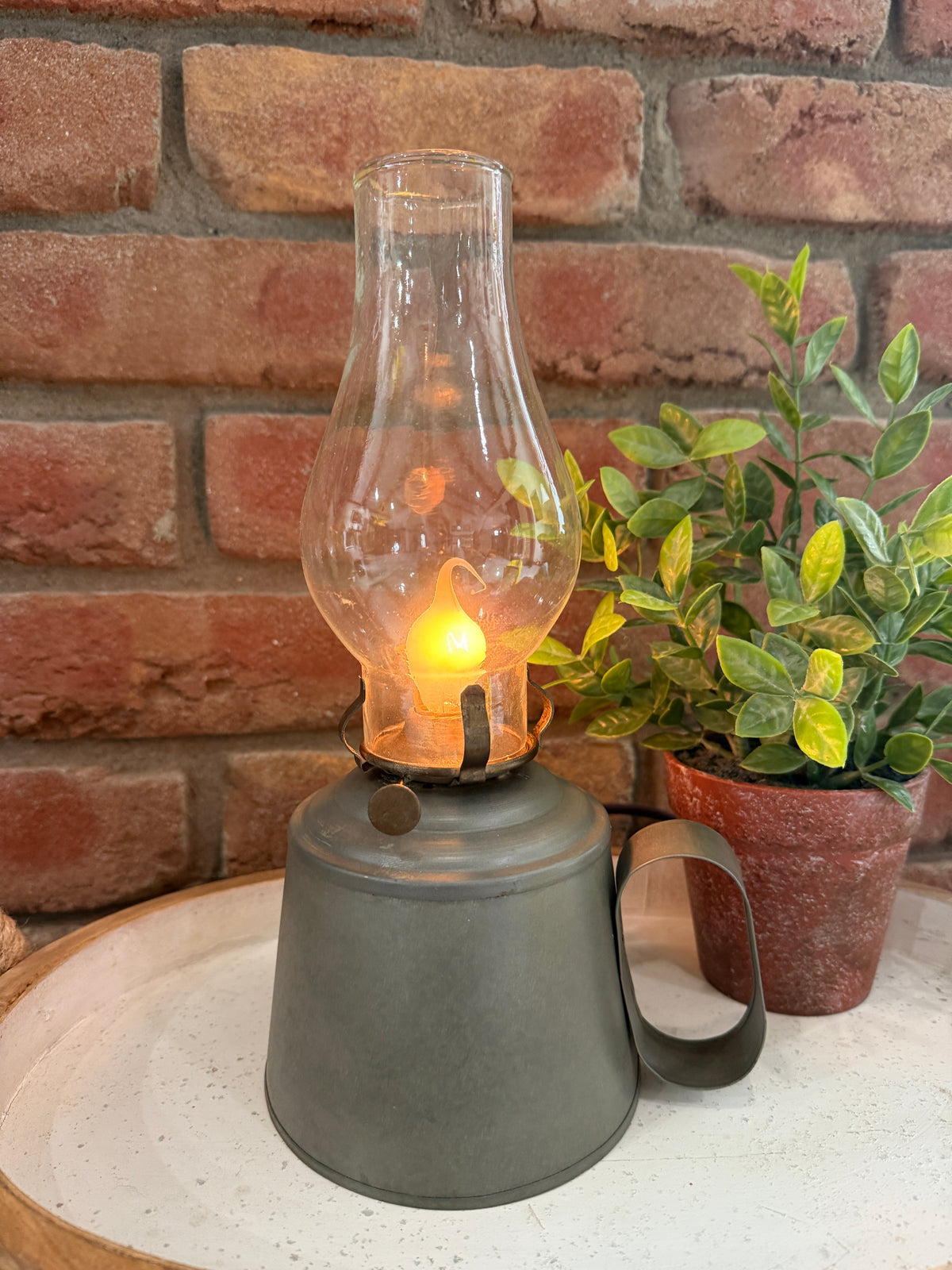 Galvanized Oil Lamp