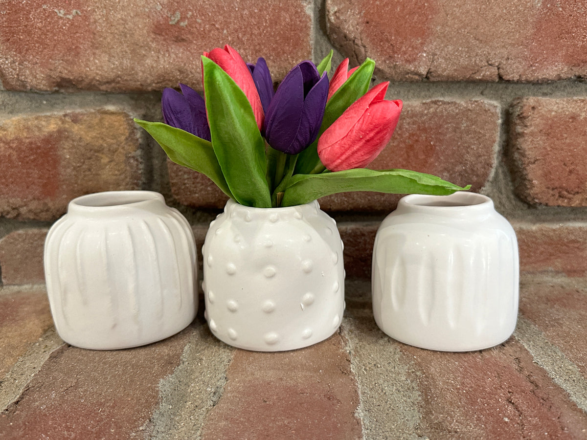 White Scalloped Planter - 3 Styles