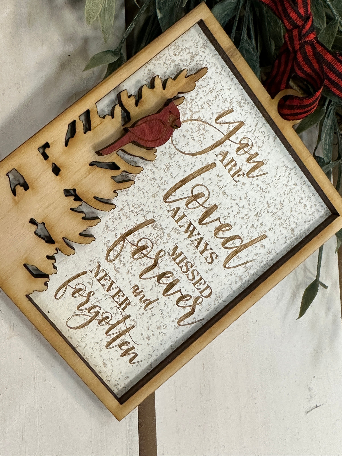 Handmade You Are Loved Cardinal Ornament