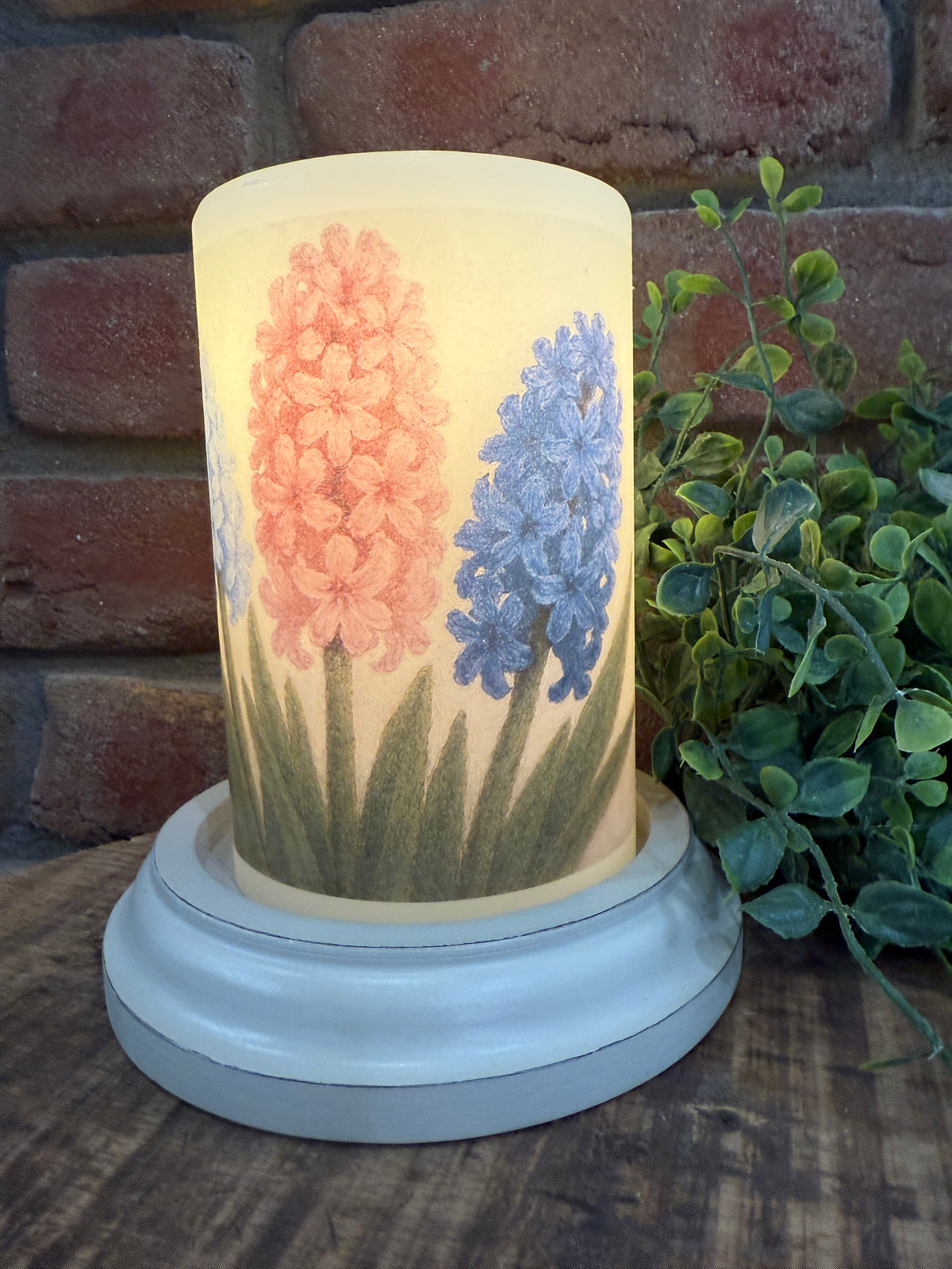 Still Life Hyacinth Bouquet Candle Sleeve