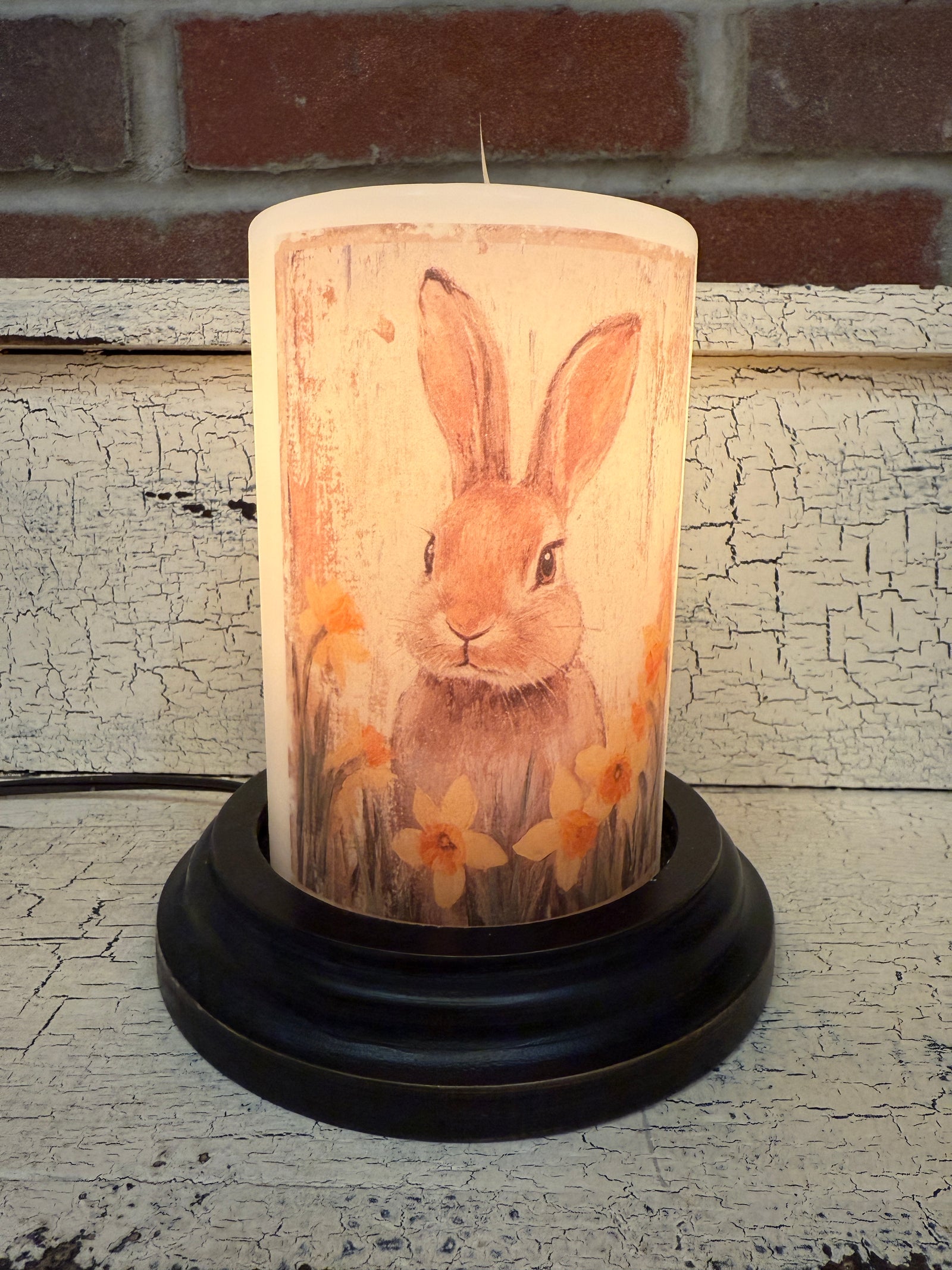 Flopsy Daffodil Bunny Candle Sleeve