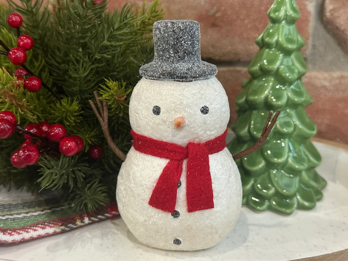 Snowman with Red Scarf