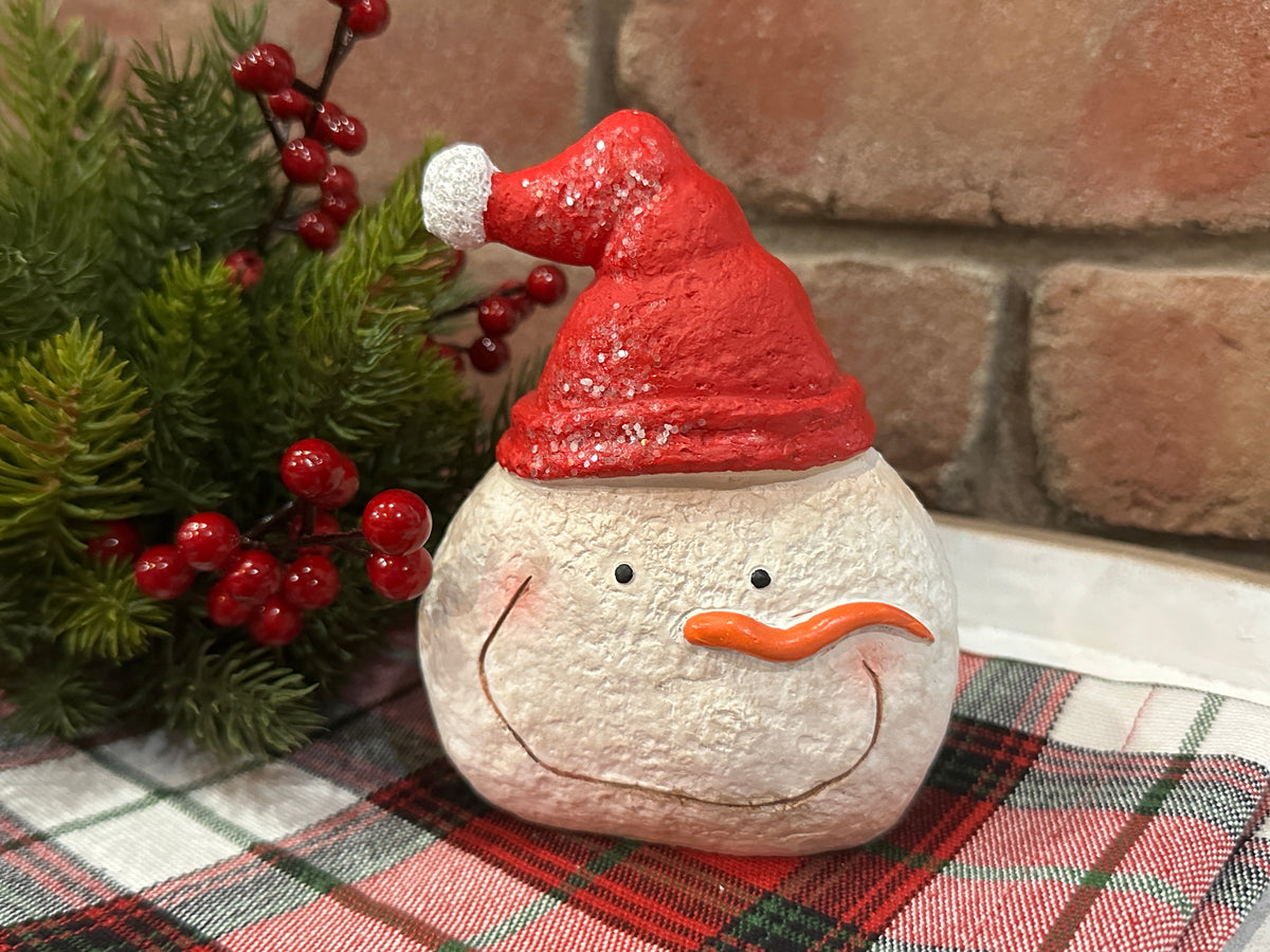 Snowman Head Figurine - Two Styles