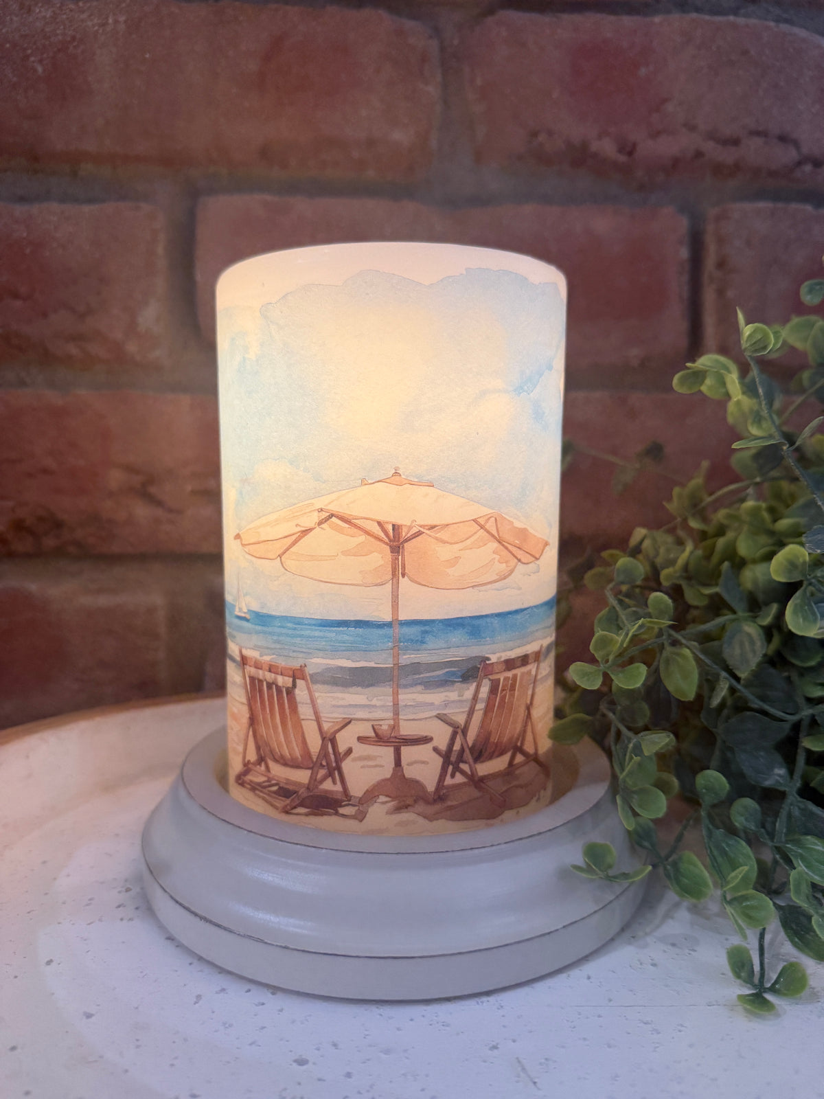 Beach Umbrella Candle Sleeve
