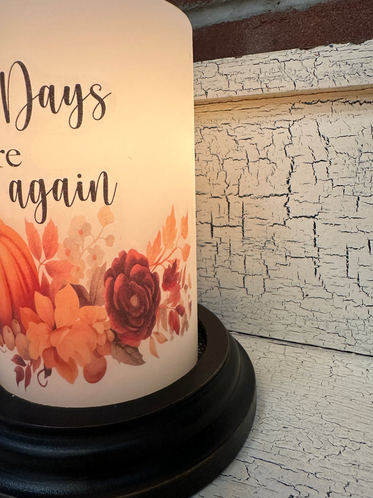Autumn Days are Here Candle Sleeve