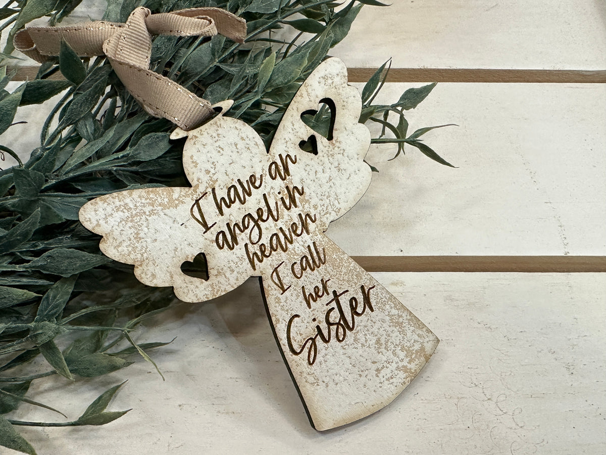 Handmade Angel Keepsake Ornament - Sister