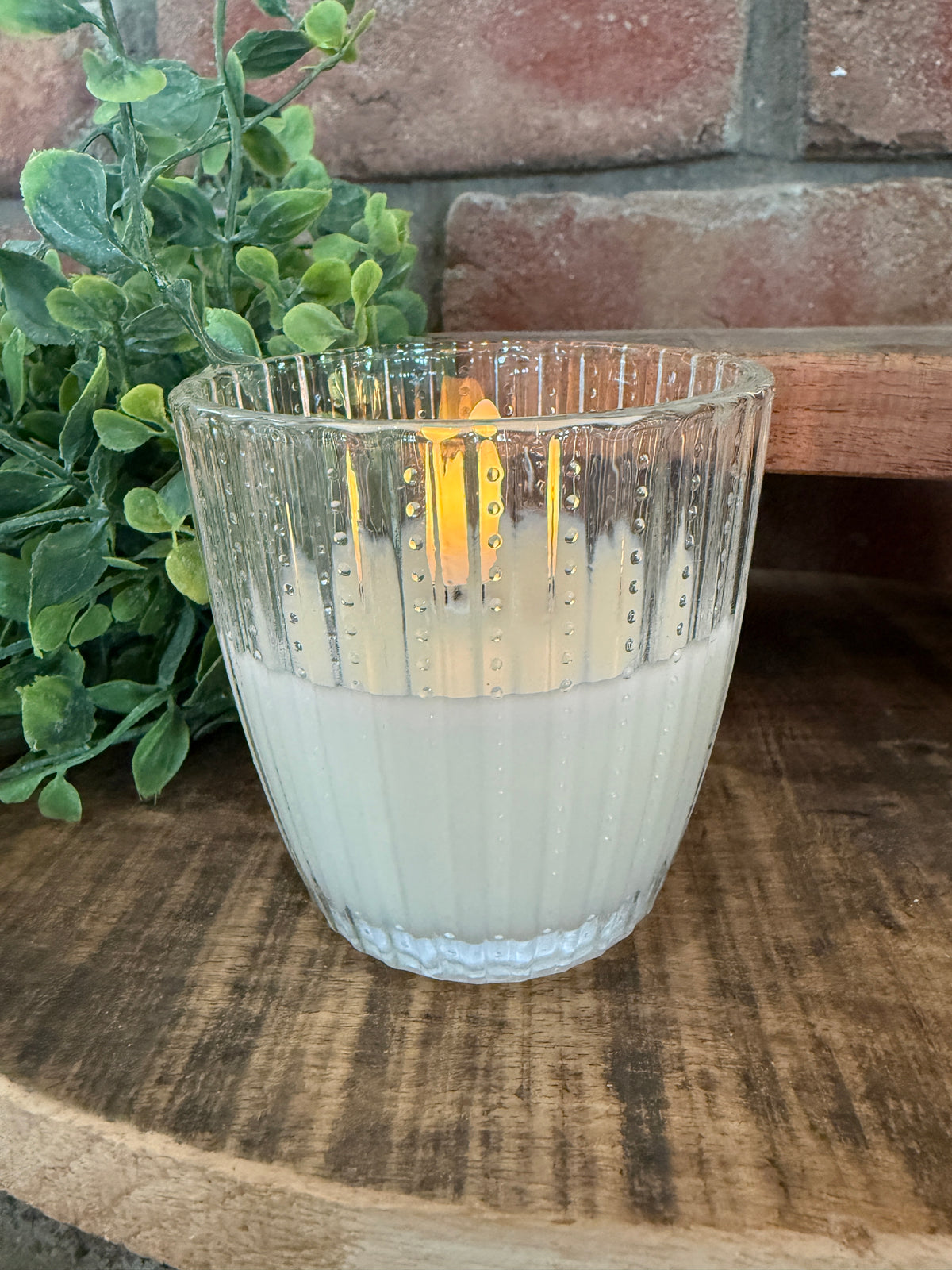 Beaded Glass 3D Flame Candle