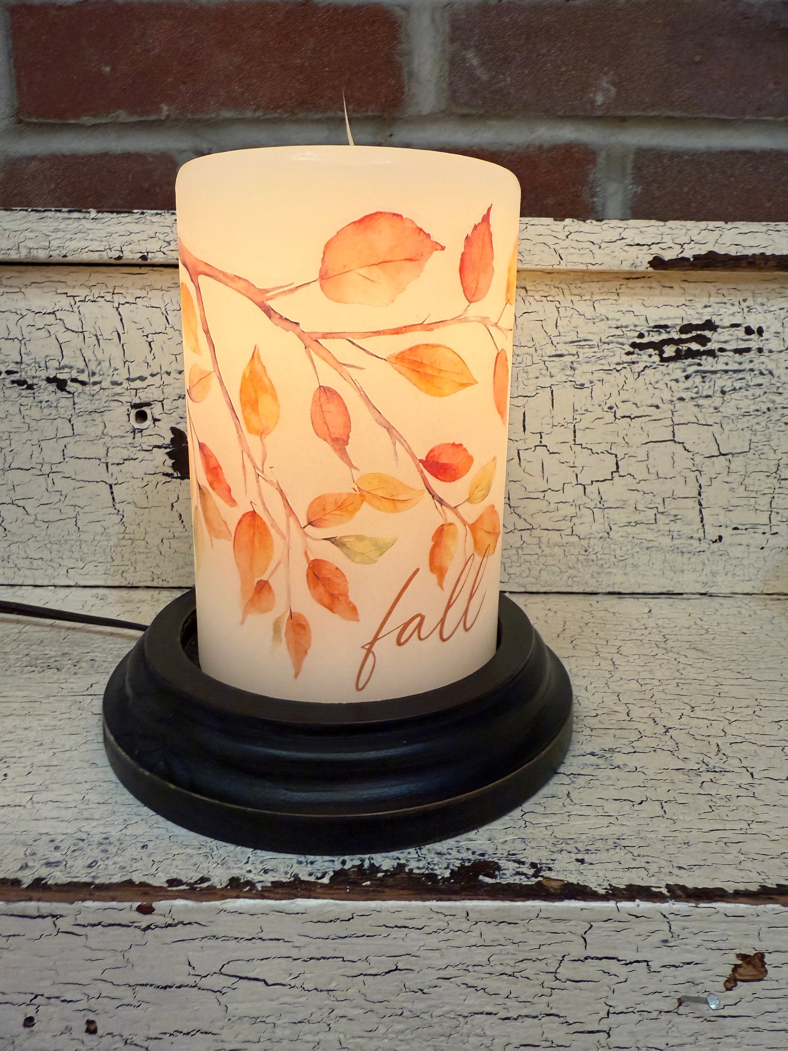 Autumn Leaves Branch Candle Sleeve