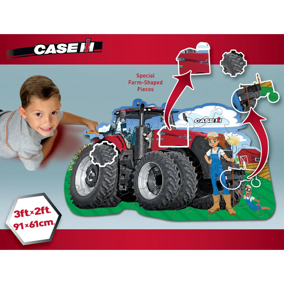 Case Ih tractor 36 piece puzzle