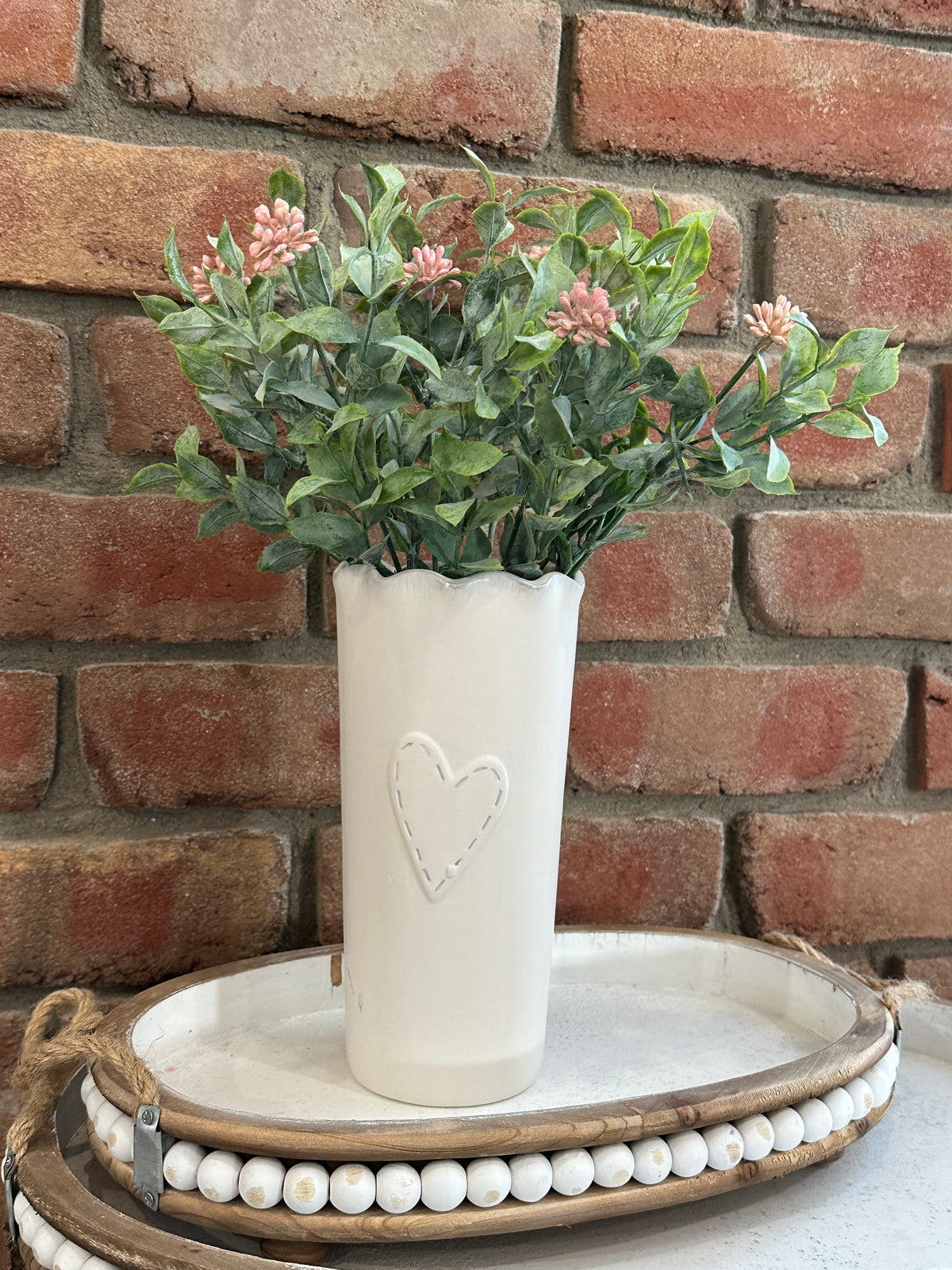 Stitched Heart Vase